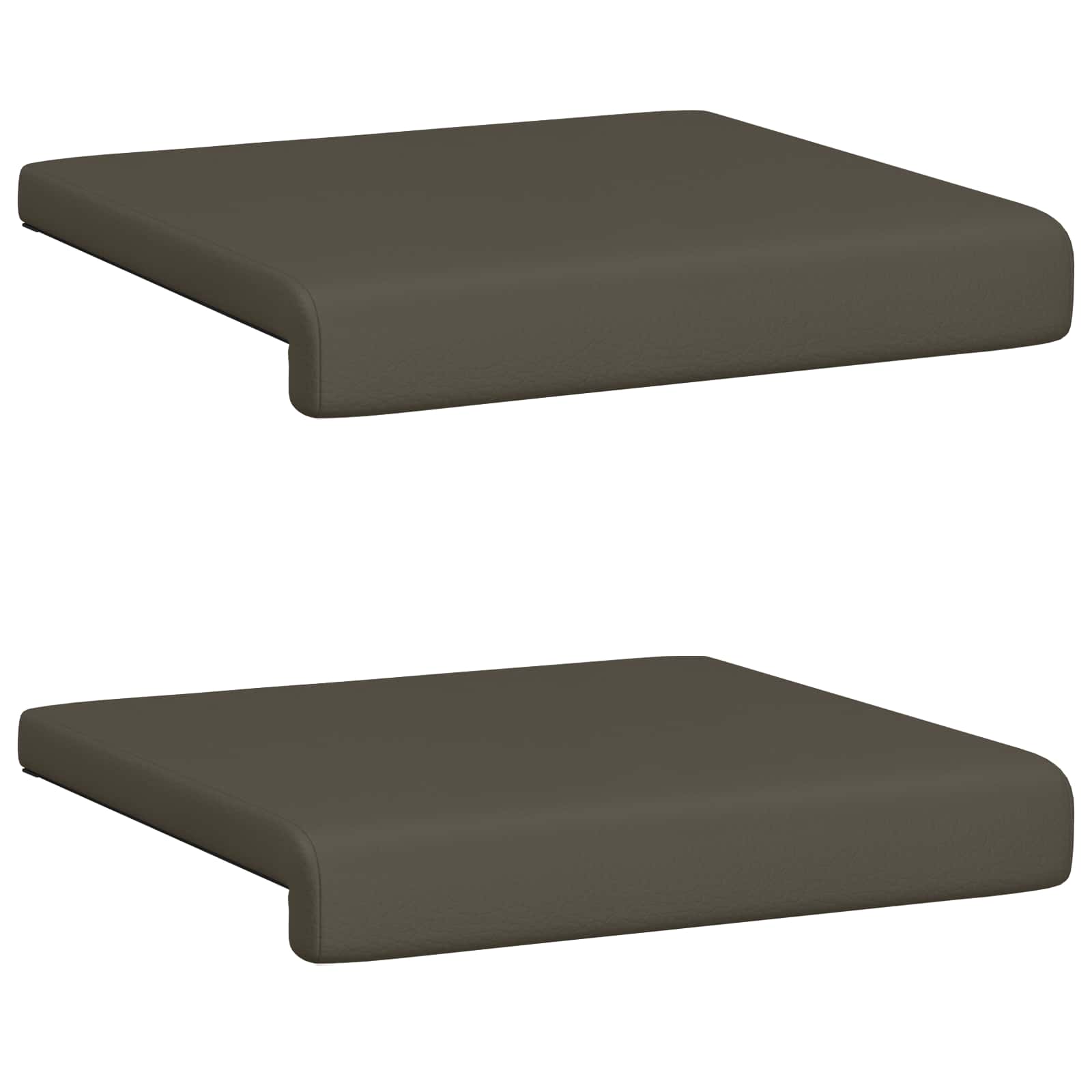 vidaXL Poduszka na ławkę 2 pcs Ekoskóra Szary Głębokość 35 cm