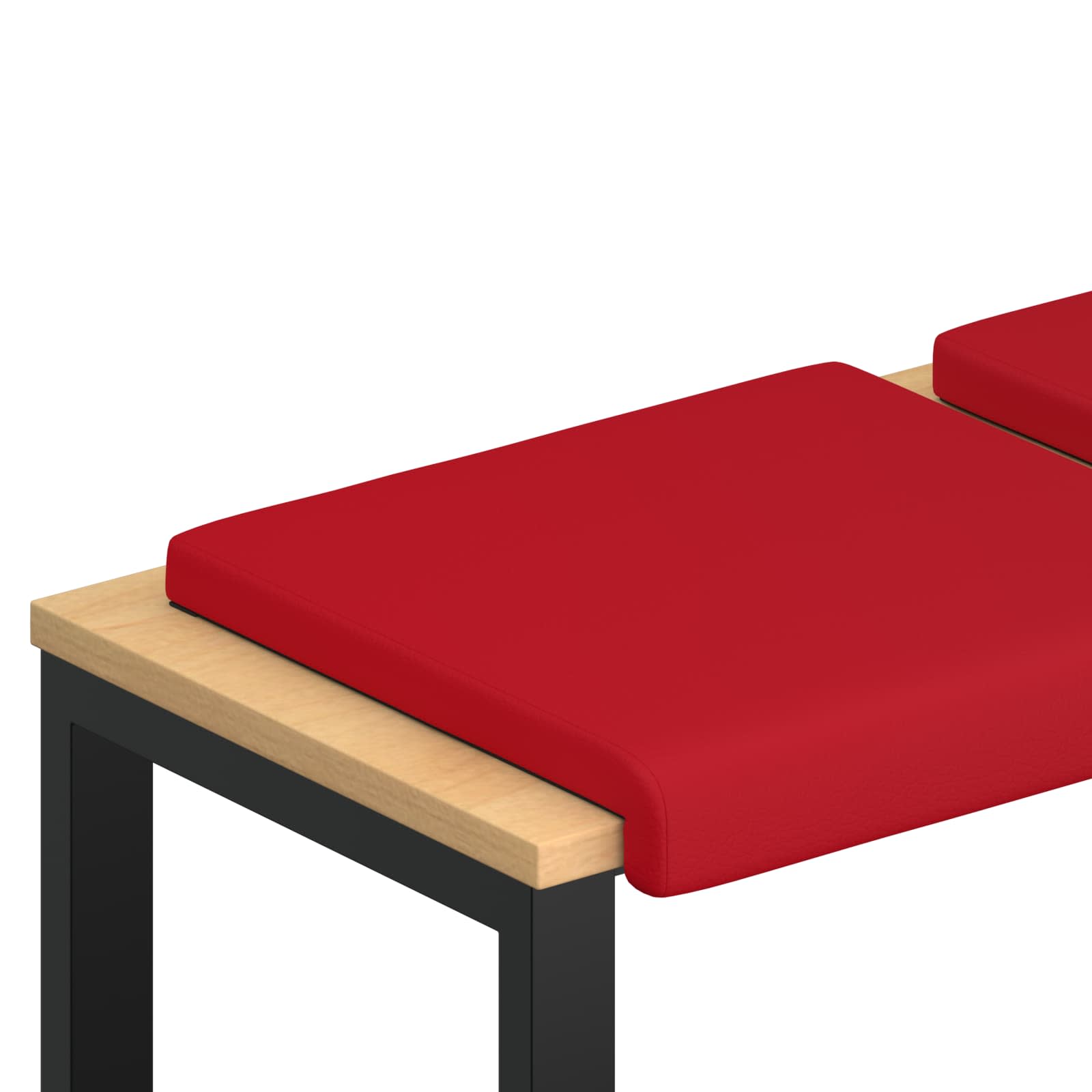 vidaXL Poduszka na ławkę 2 pcs Ekoskóra czerwony Głębokość 35 cm