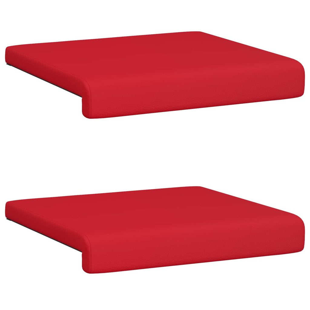 vidaXL Poduszka na ławkę 2 pcs Ekoskóra czerwony Głębokość 35 cm