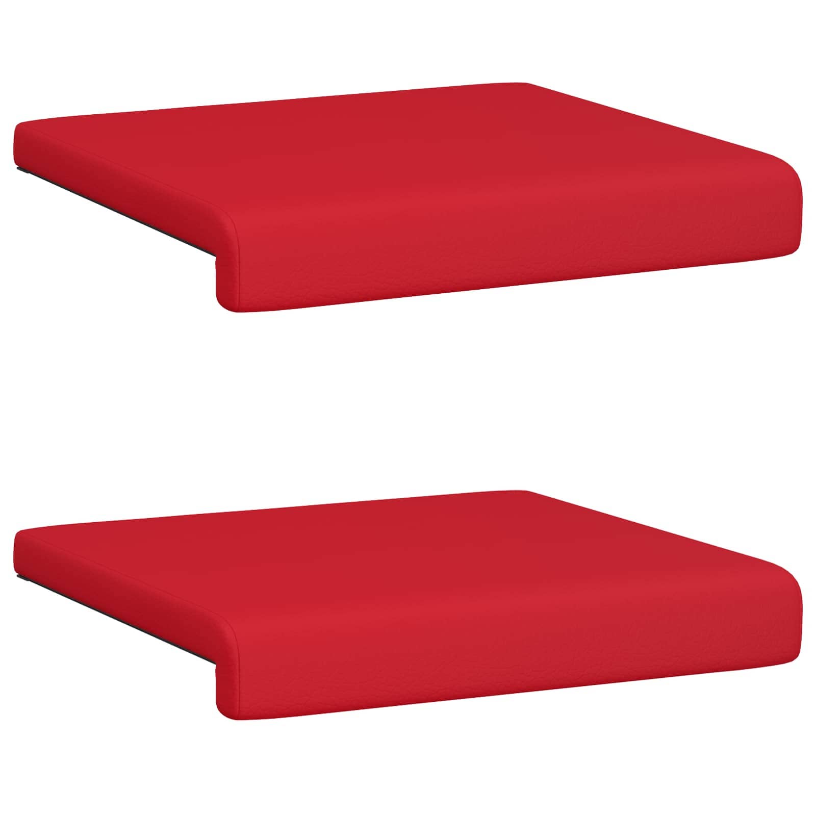 vidaXL Poduszka na ławkę 2 pcs Ekoskóra czerwony Głębokość 35 cm