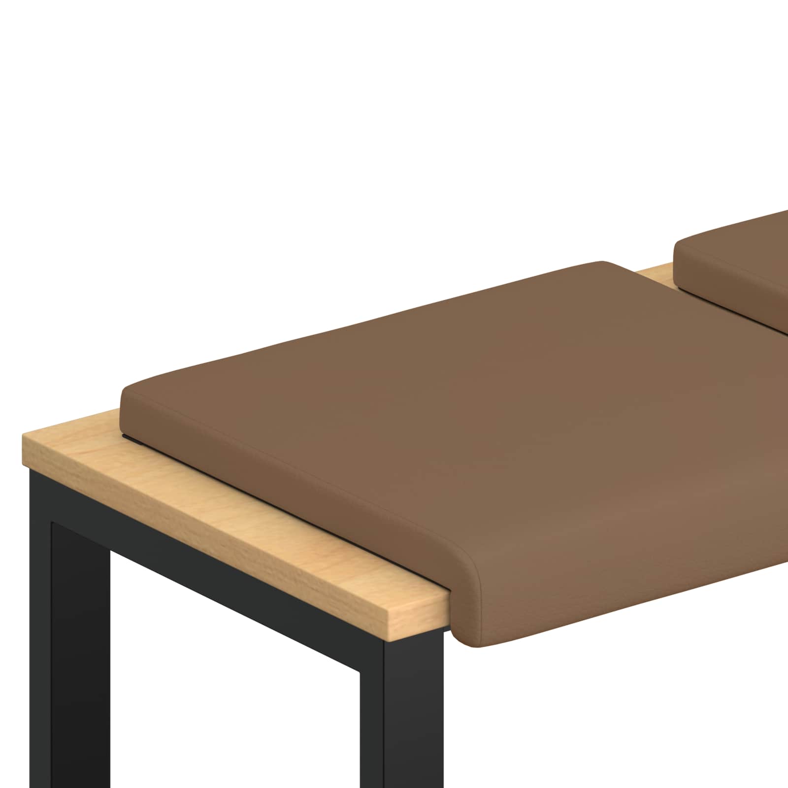 vidaXL Poduszka na ławkę 2 pcs Ekoskóra Cappuccino Głębokość 35 cm