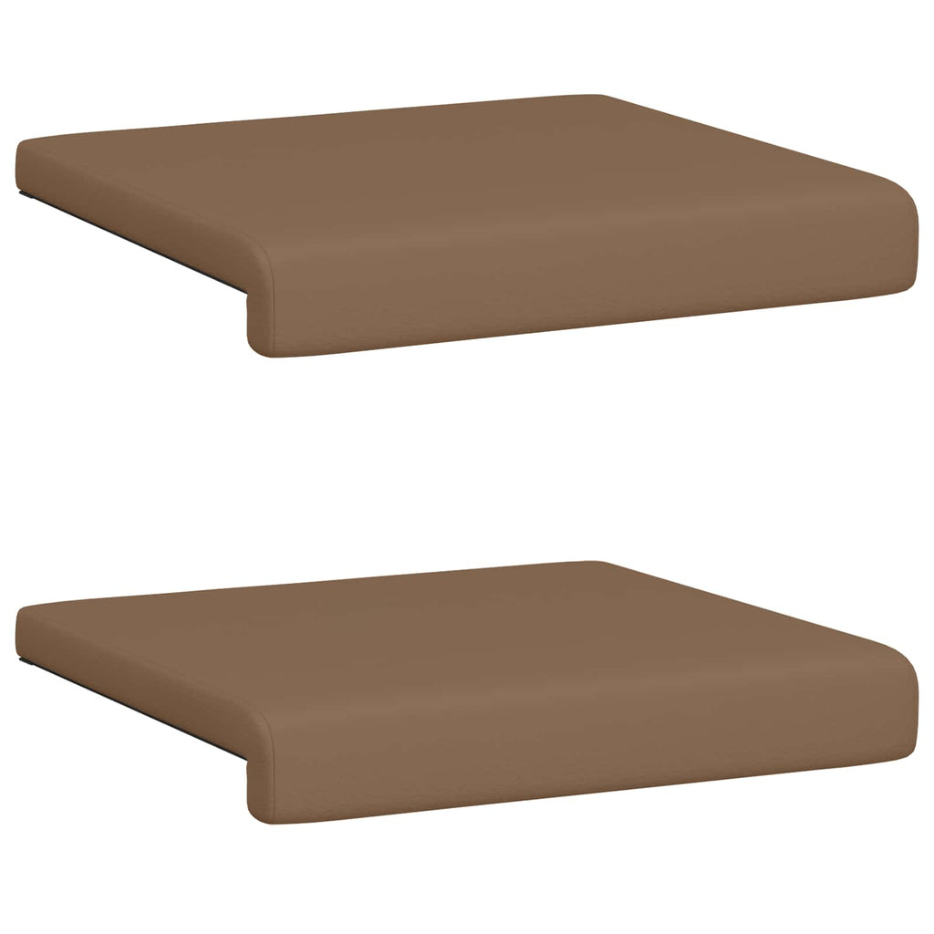vidaXL Poduszka na ławkę 2 pcs Ekoskóra Cappuccino Głębokość 35 cm