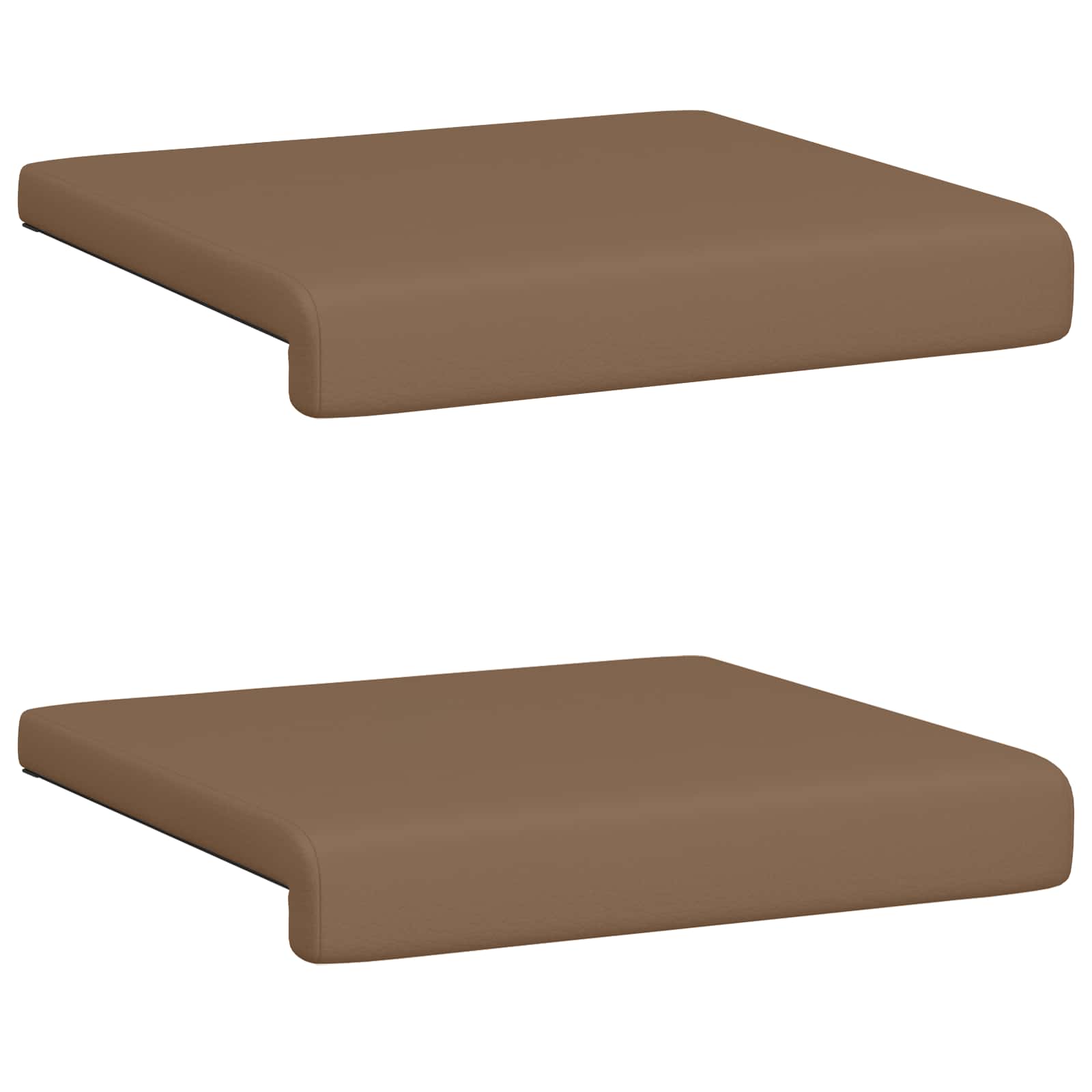vidaXL Poduszka na ławkę 2 pcs Ekoskóra Cappuccino Głębokość 35 cm