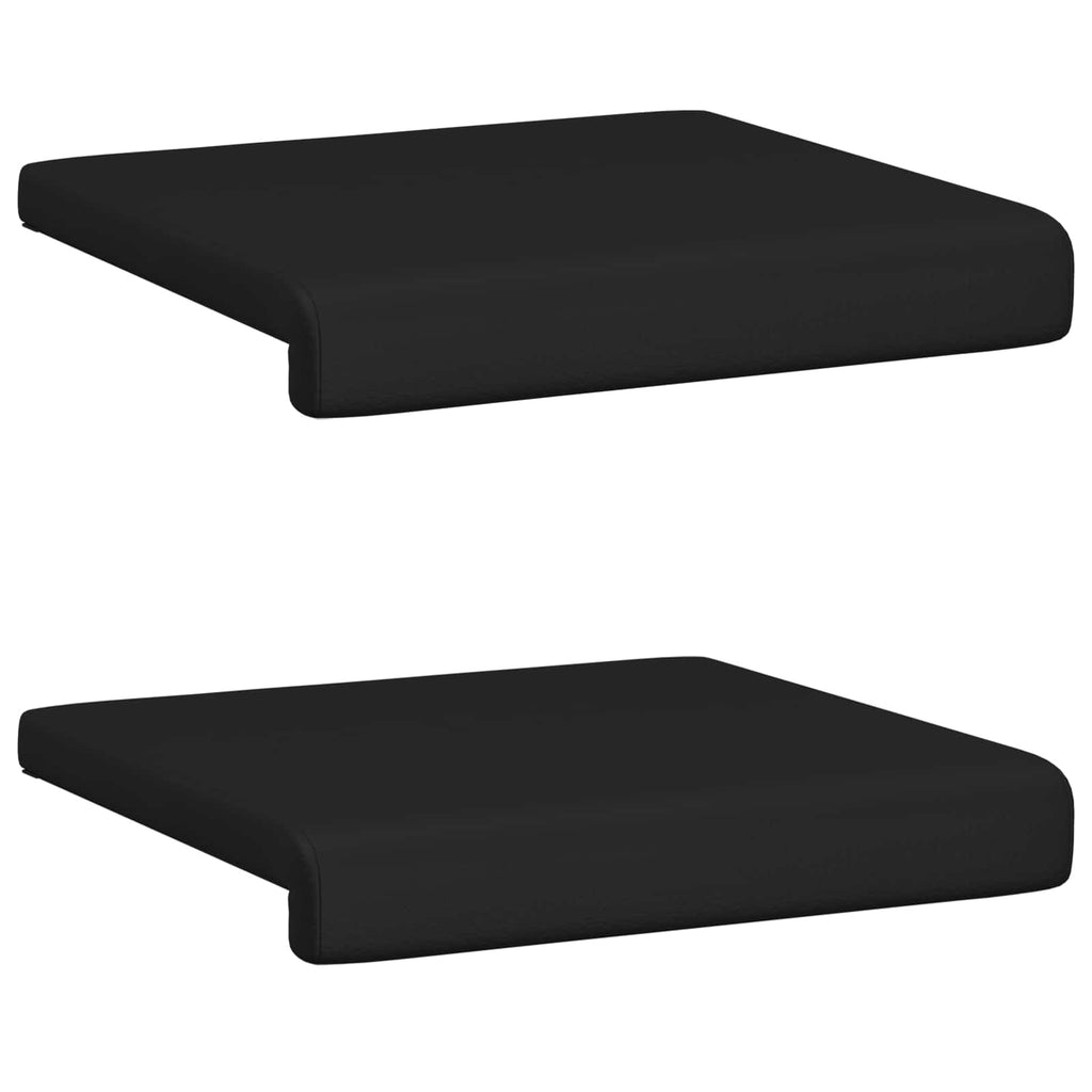 vidaXL Poduszka na ławkę 2 pcs Ekoskóra Czarny Głębokość 35 cm