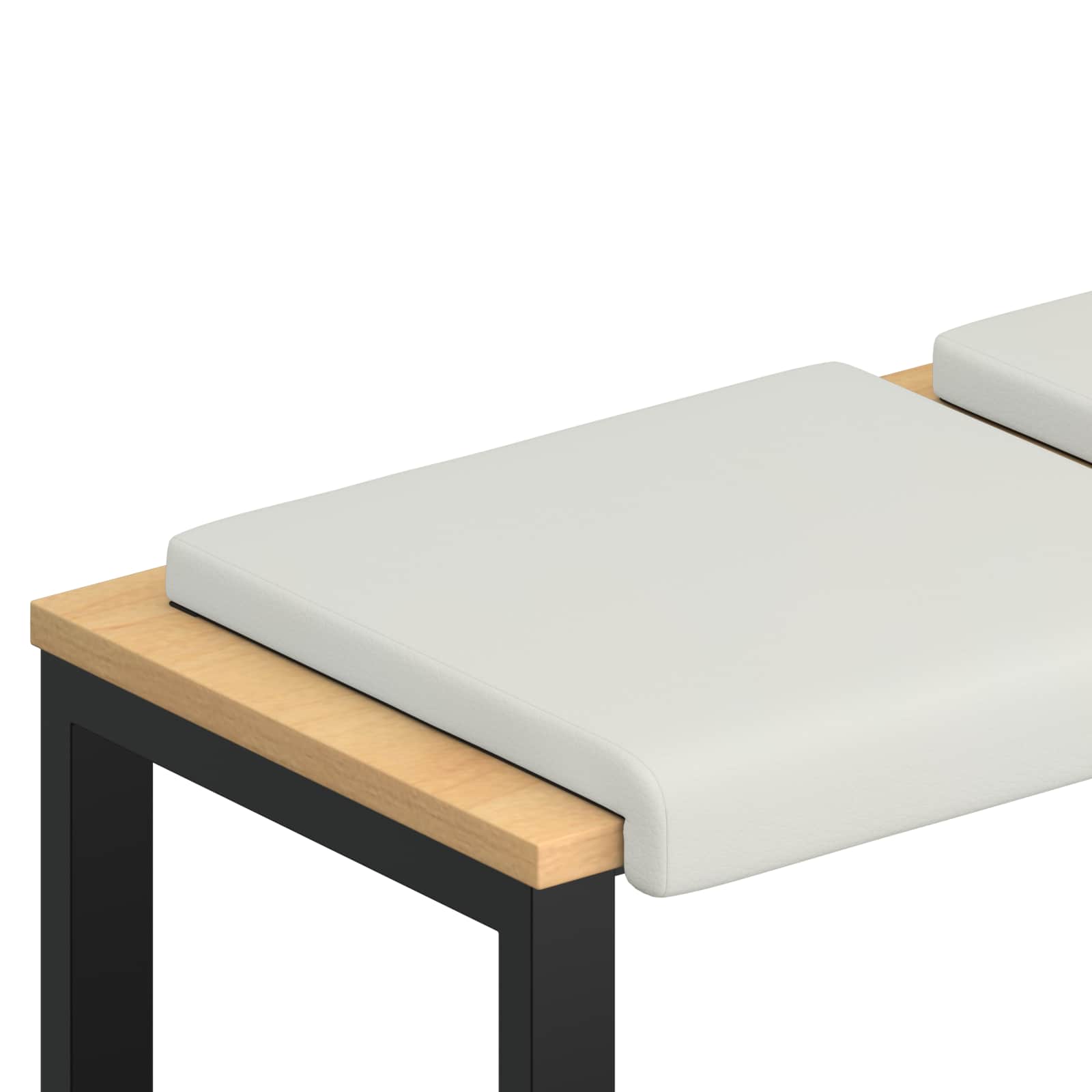 vidaXL Poduszka na ławkę 2 pcs Ekoskóra Biały Głębokość 35 cm