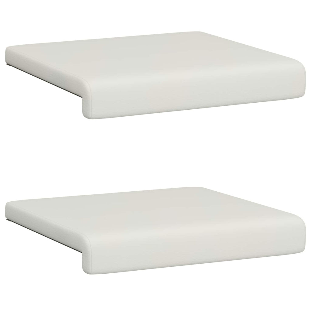 vidaXL Poduszka na ławkę 2 pcs Ekoskóra Biały Głębokość 35 cm