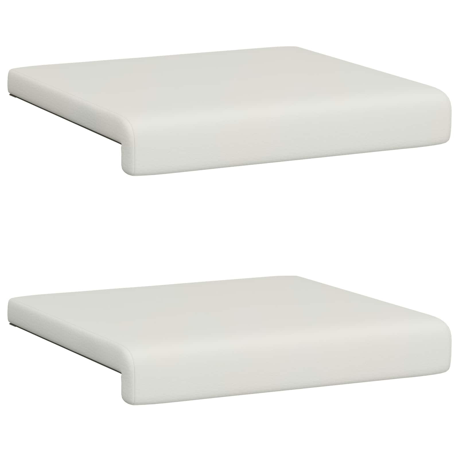 vidaXL Poduszka na ławkę 2 pcs Ekoskóra Biały Głębokość 35 cm