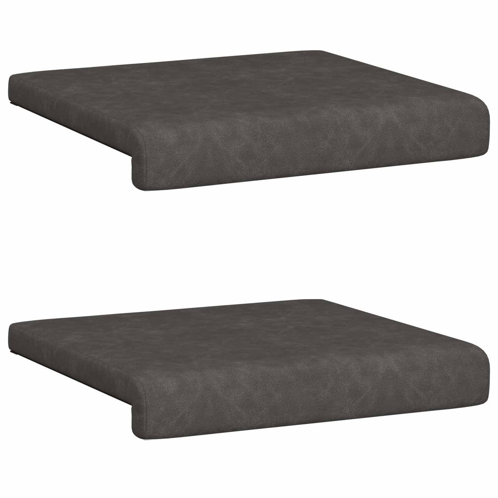 vidaXL Poduszka na ławkę 2 pcs Ekoskóra Czarny Głębokość 35 cm