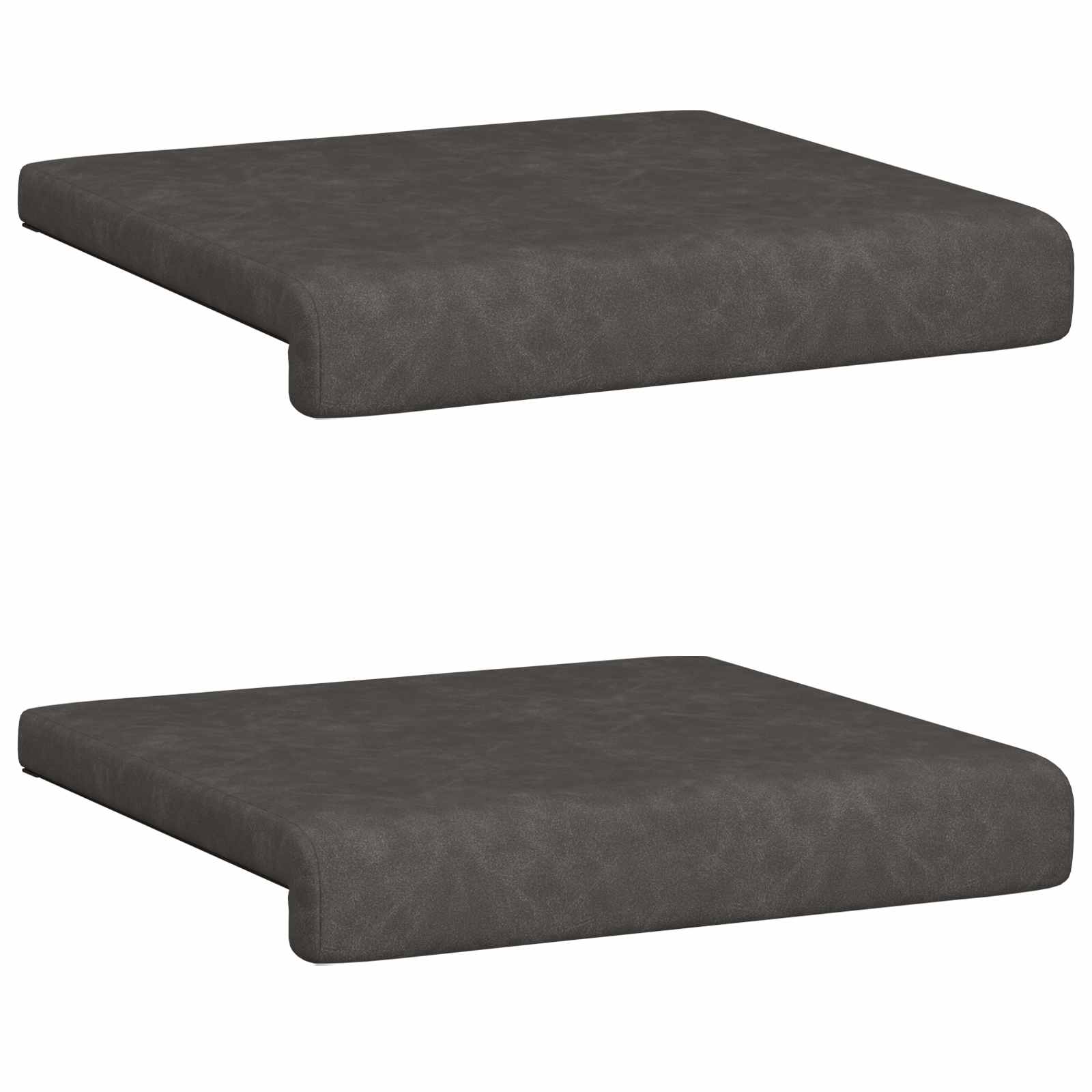 vidaXL Poduszka na ławkę 2 pcs Ekoskóra Czarny Głębokość 35 cm
