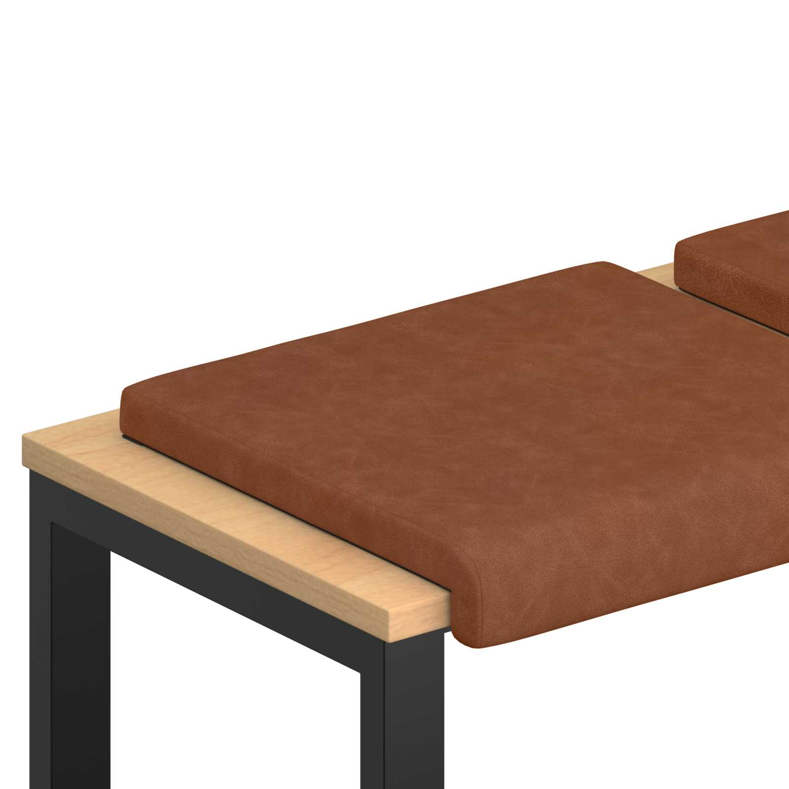 vidaXL Poduszka na ławkę 2 pcs Ekoskóra brązowy Głębokość 35 cm