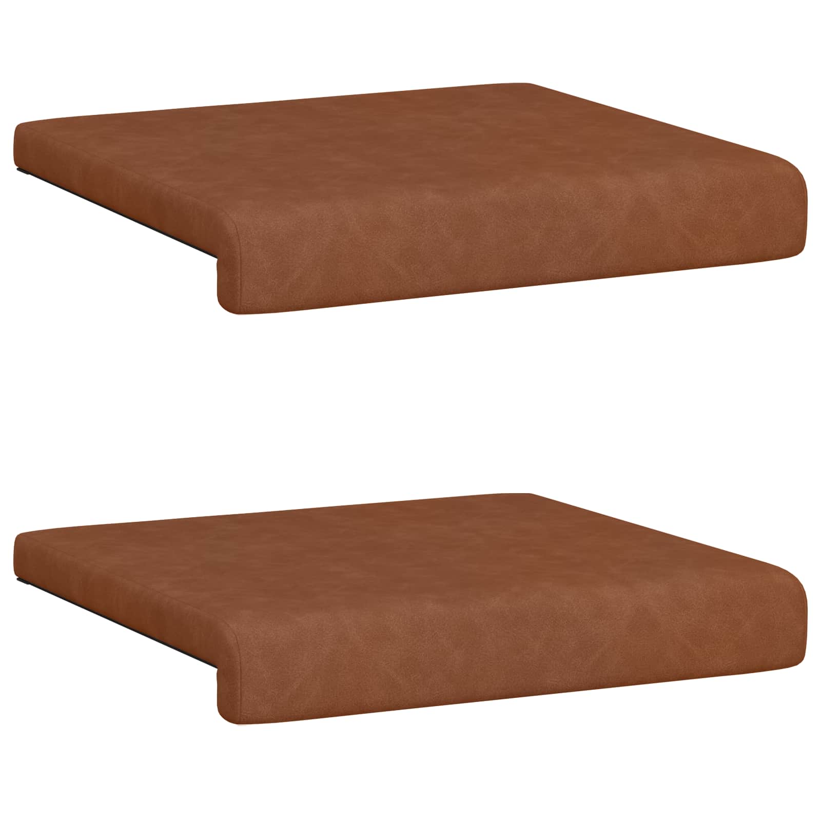 vidaXL Poduszka na ławkę 2 pcs Ekoskóra brązowy Głębokość 35 cm