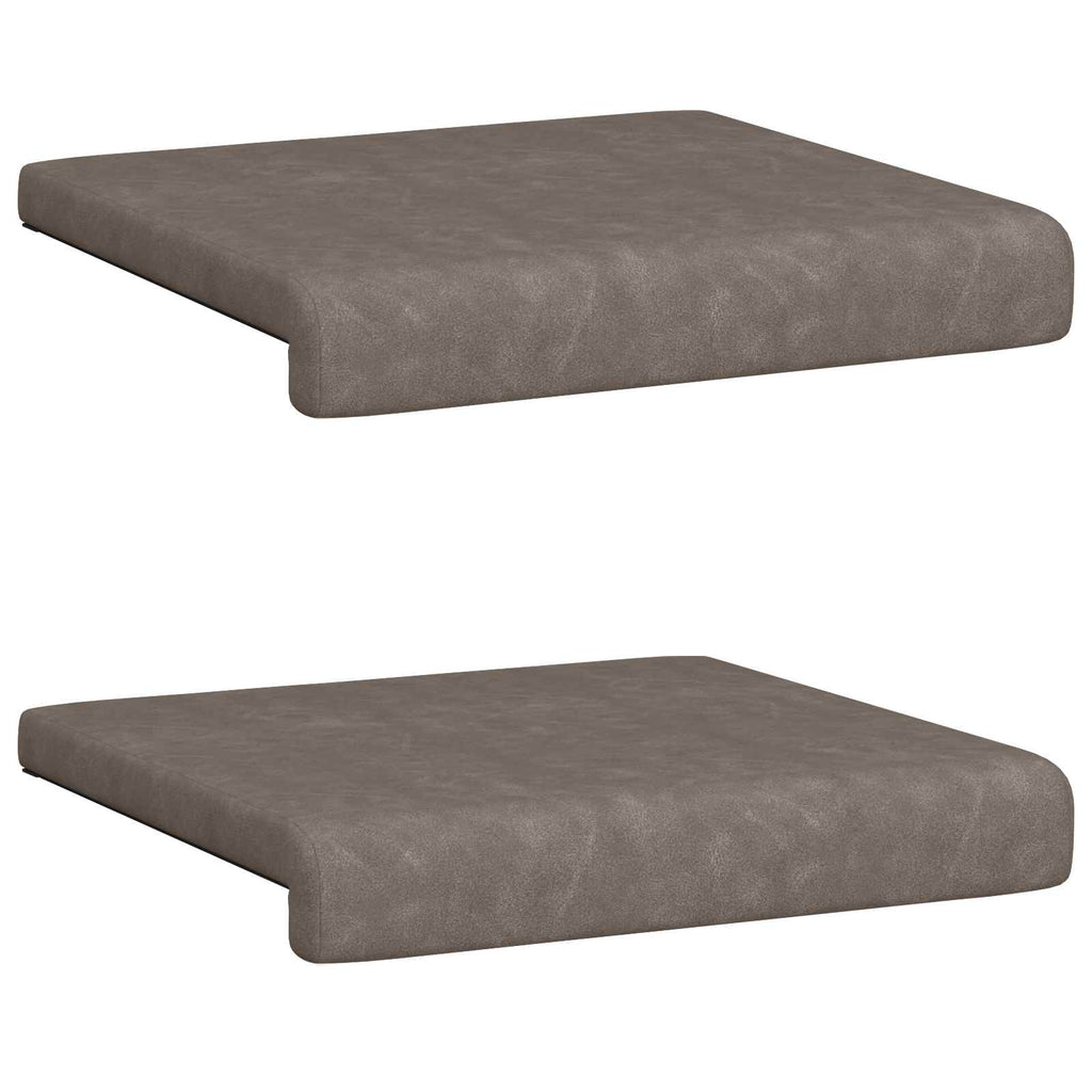 vidaXL Poduszka na ławkę 2 pcs Ekoskóra Szary Głębokość 35 cm