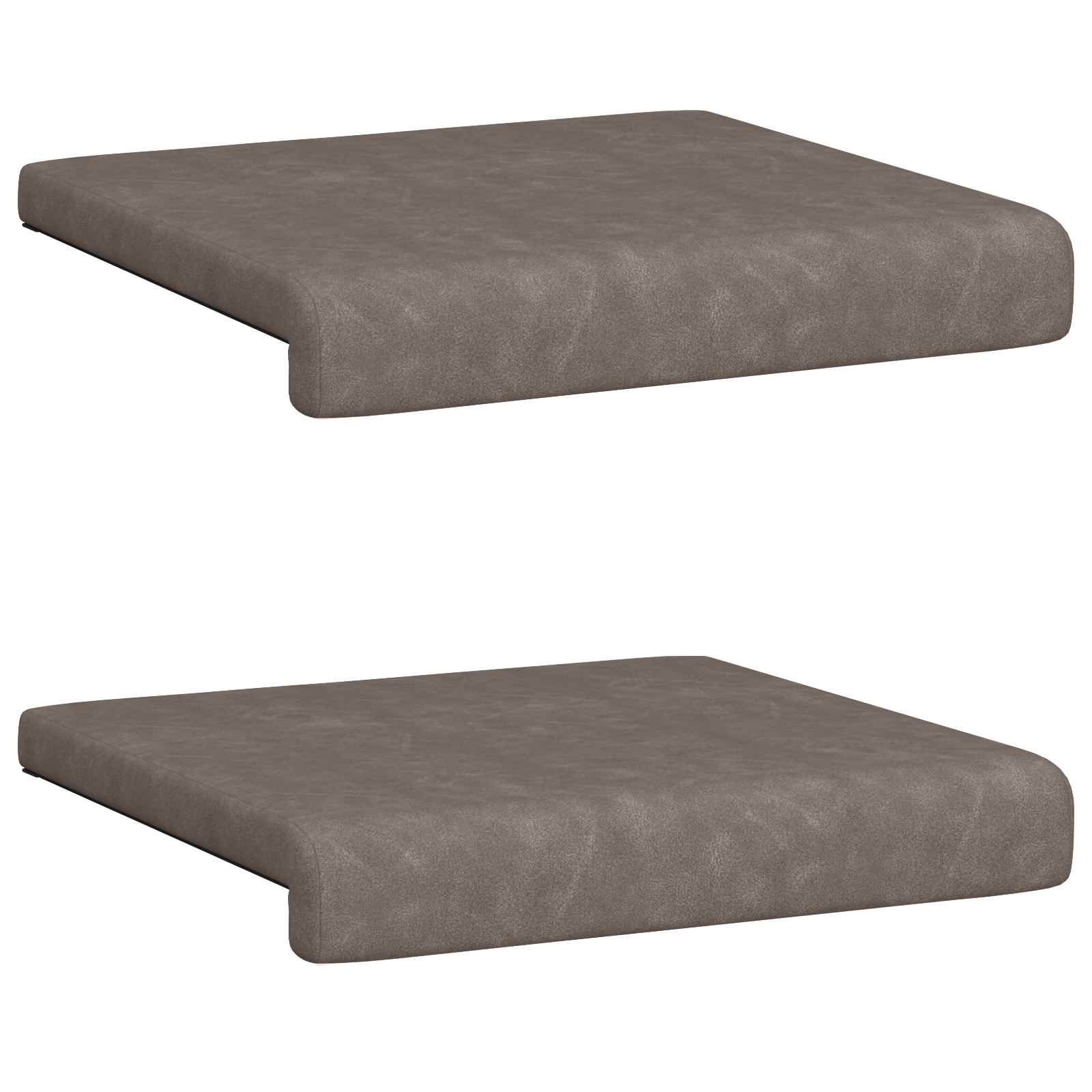vidaXL Poduszka na ławkę 2 pcs Ekoskóra Szary Głębokość 35 cm