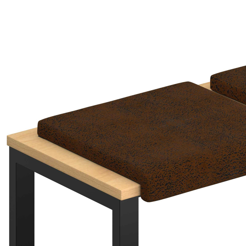 vidaXL Poduszka na ławkę 2 pcs Materiał zamszowy syntetyczny brązowy