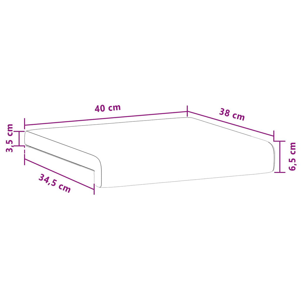 vidaXL Poduszka na ławkę 2 pcs Materiał zamszowy syntetyczny brązowy