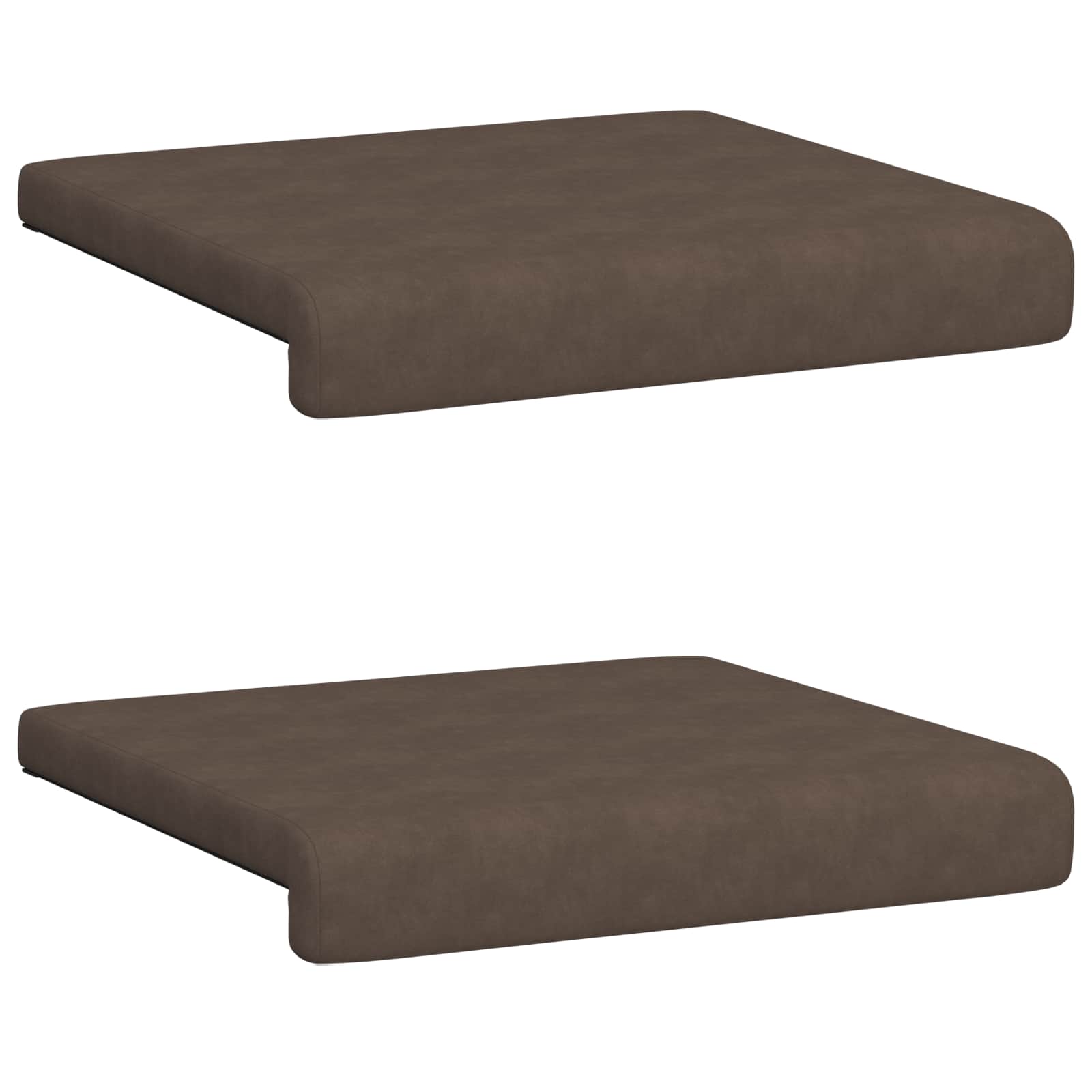vidaXL Poduszka na ławkę 2 pcs Mikrofibra brązowy Głębokość 35 cm