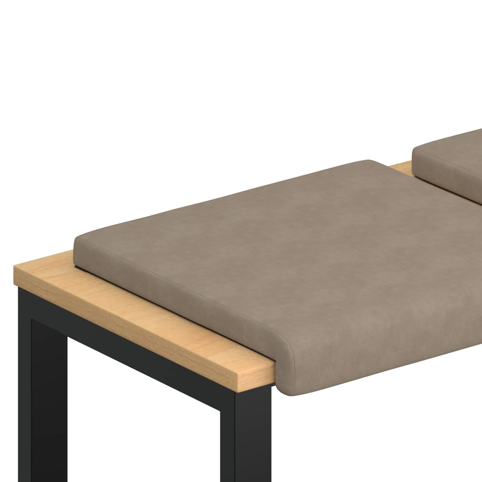 vidaXL Poduszka na ławkę 2 pcs Mikrofibra Ciemnoszary Głębokość 35 cm