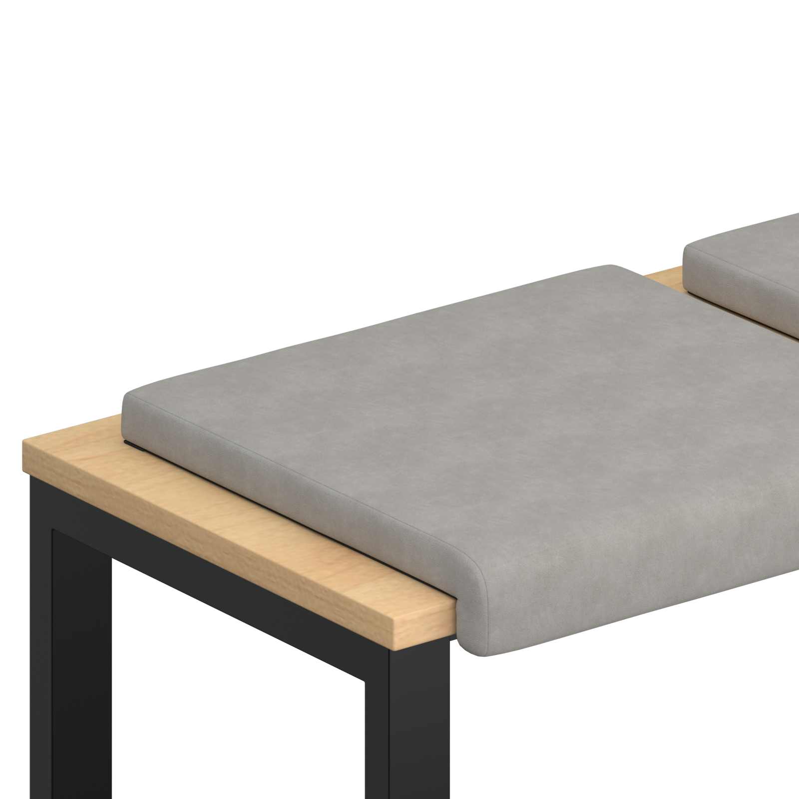 vidaXL Poduszka na ławkę 2 pcs Mikrofibra jasnoszary Głębokość 35 cm