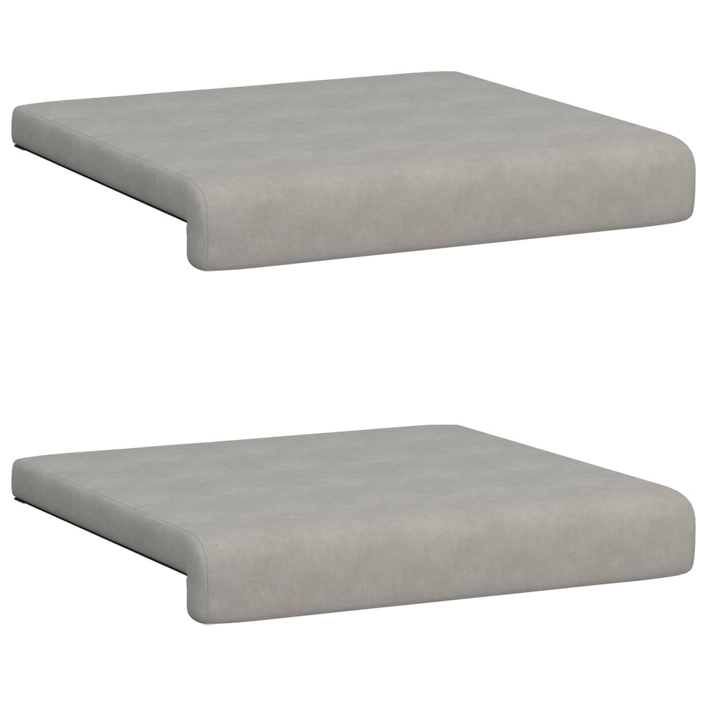 vidaXL Poduszka na ławkę 2 pcs Mikrofibra jasnoszary Głębokość 35 cm