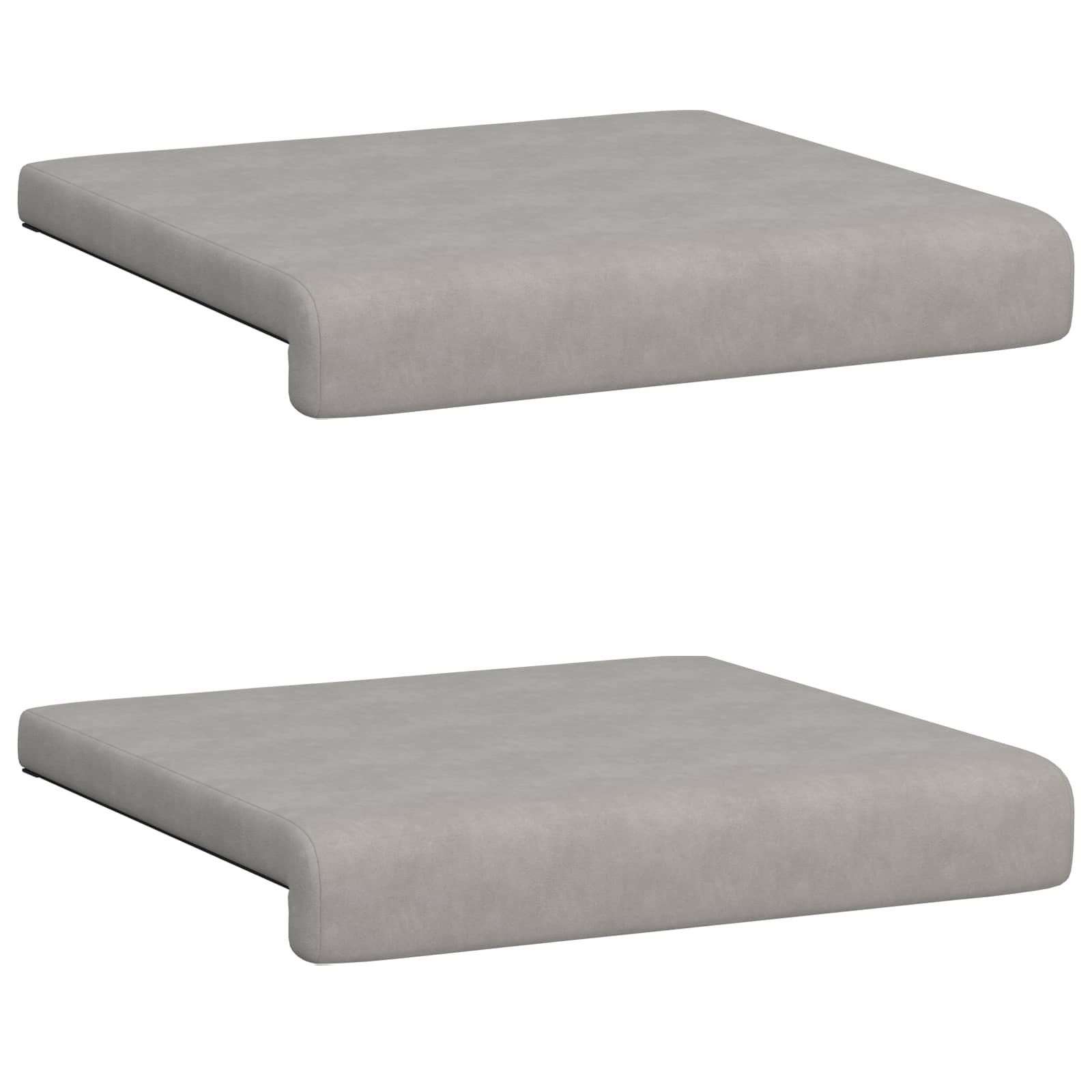 vidaXL Poduszka na ławkę 2 pcs Mikrofibra jasnoszary Głębokość 35 cm