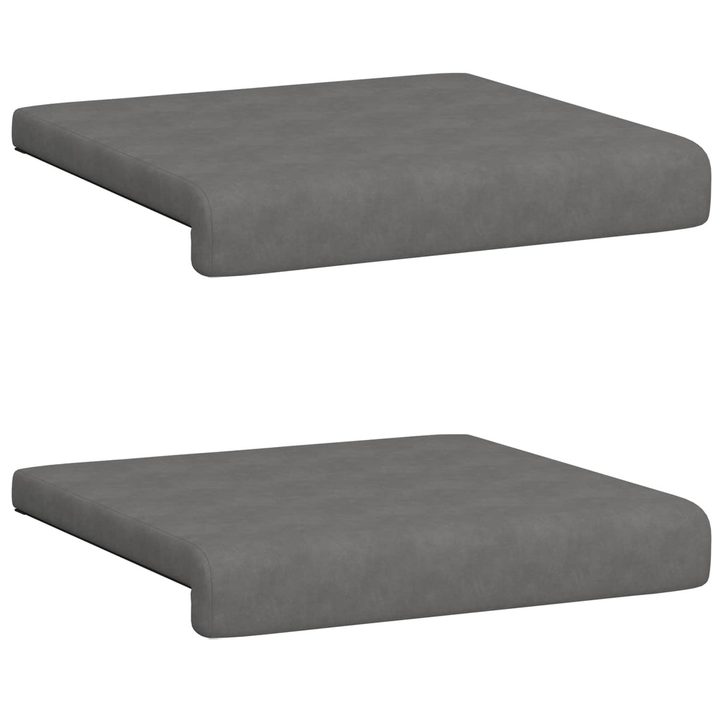 vidaXL Poduszka na ławkę 2 pcs Mikrofibra ciemnoszary Głębokość 35 cm