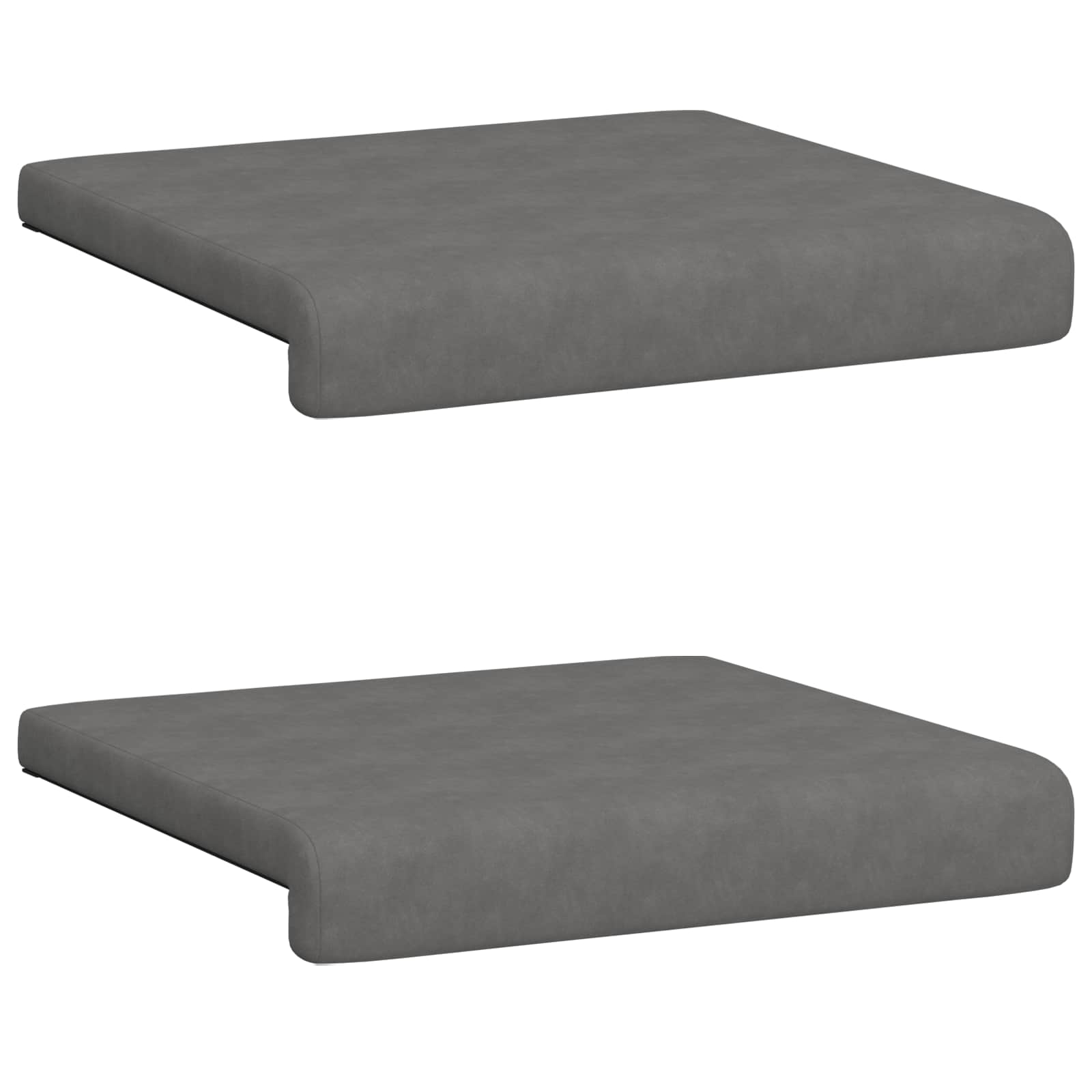 vidaXL Poduszka na ławkę 2 pcs Mikrofibra ciemnoszary Głębokość 35 cm