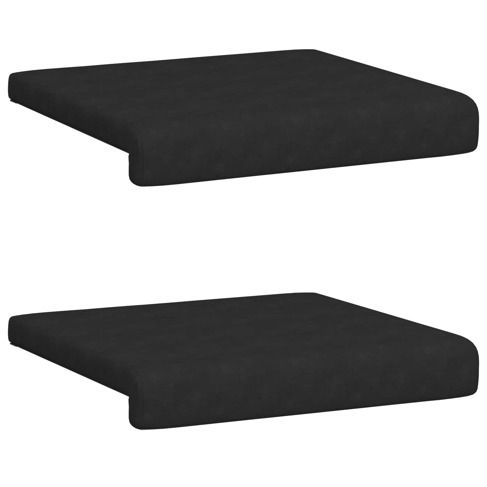 vidaXL Poduszka na ławkę 2 pcs Mikrofibra Czarny Głębokość 35 cm
