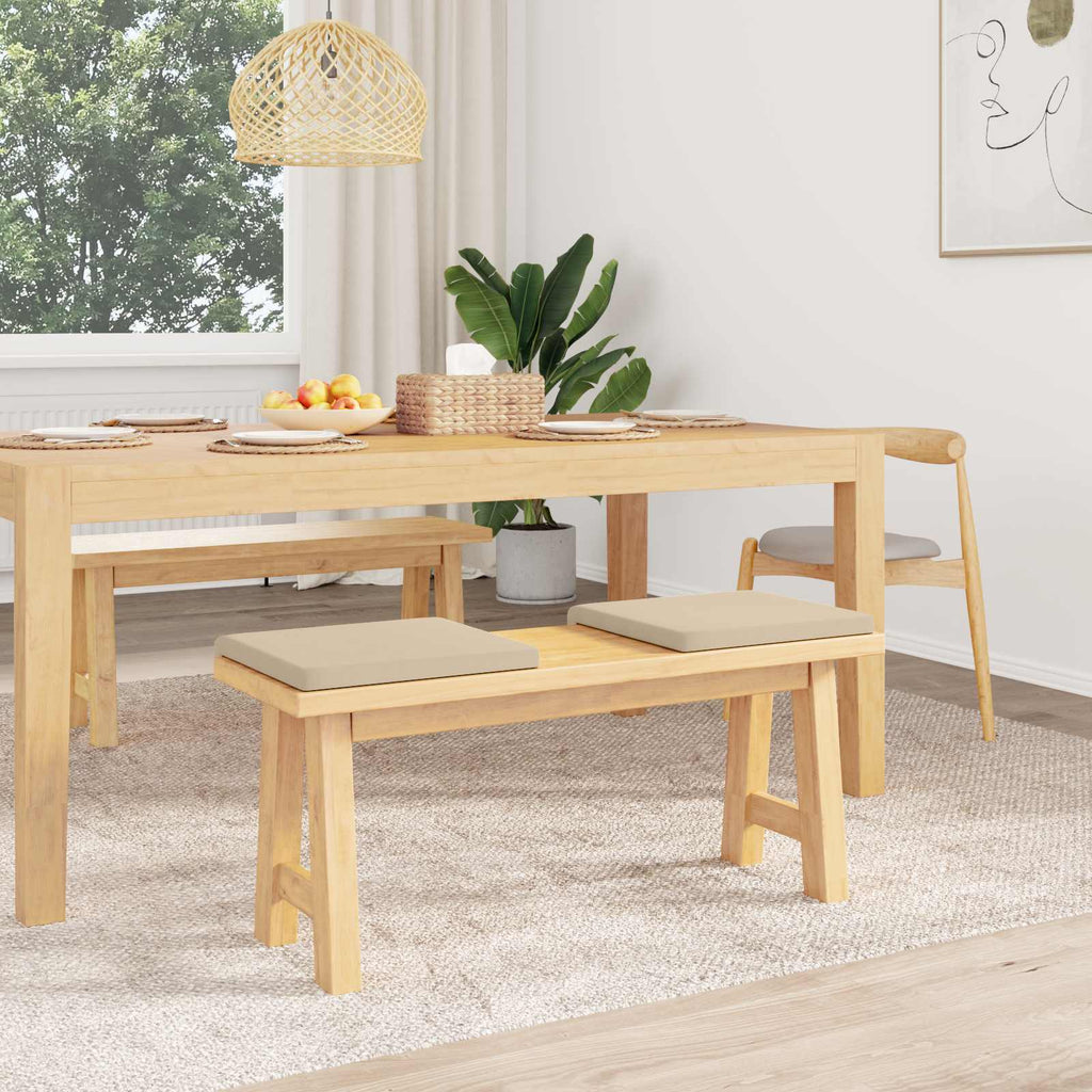 vidaXL Poduszka na ławkę 2 pcs Mikrofibra kremowy Głębokość 35 cm