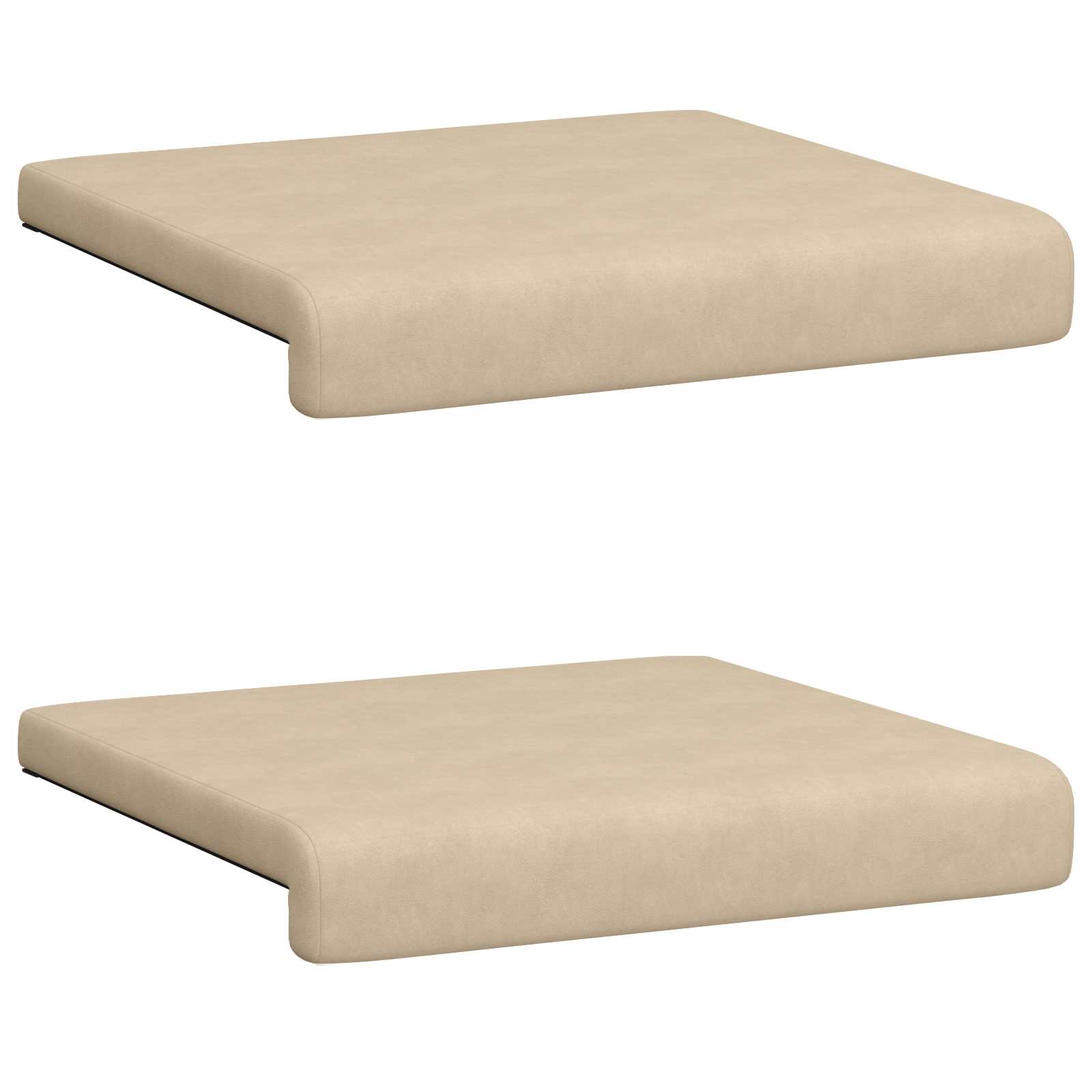 vidaXL Poduszka na ławkę 2 pcs Mikrofibra kremowy Głębokość 35 cm