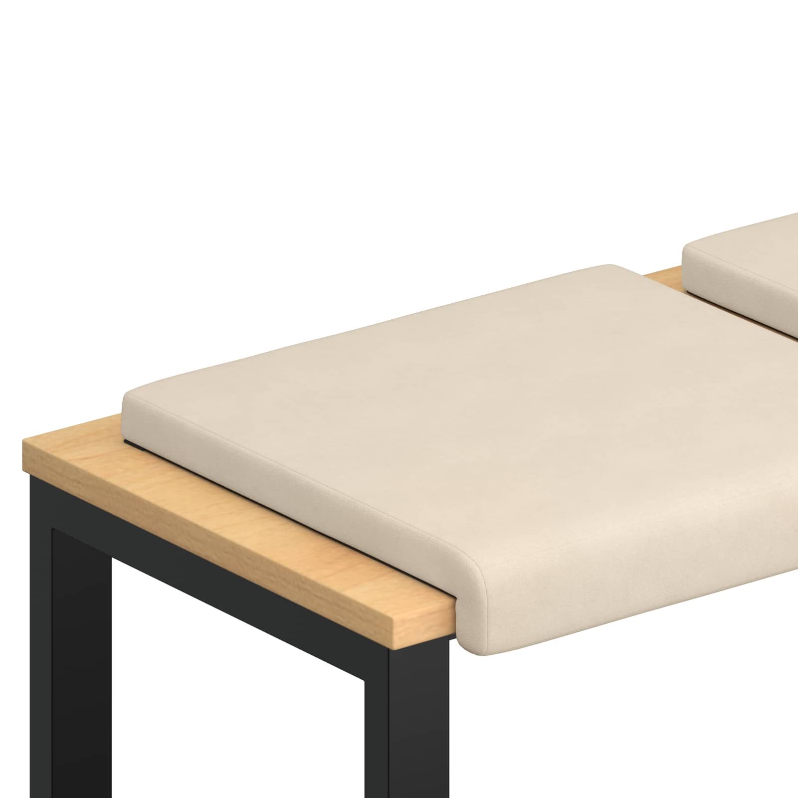 vidaXL Poduszka na ławkę 2 pcs Mikrofibra Beżowy Głębokość 35 cm