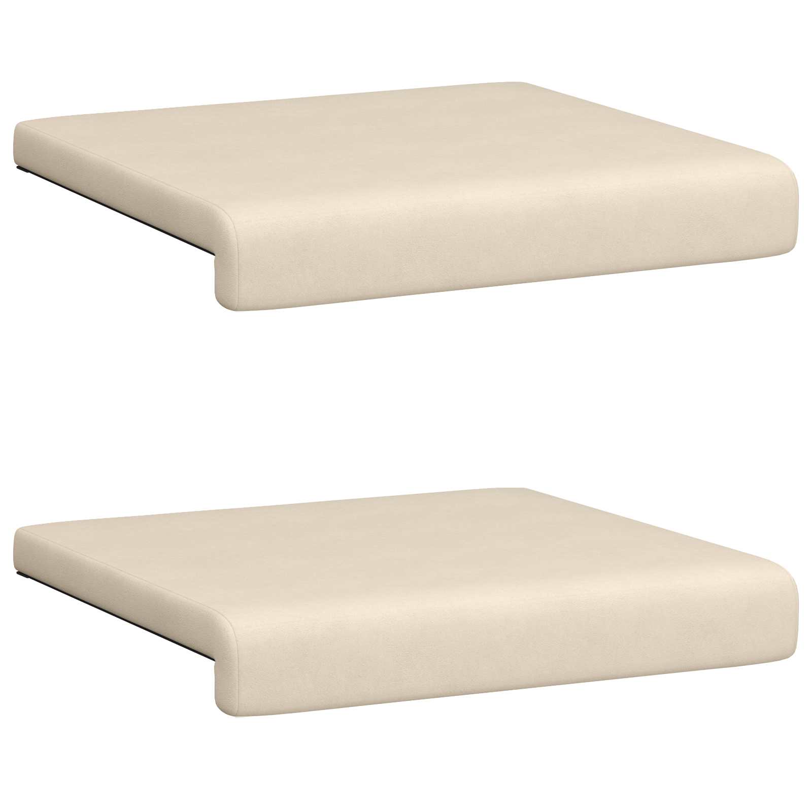 vidaXL Poduszka na ławkę 2 pcs Mikrofibra Beżowy Głębokość 35 cm