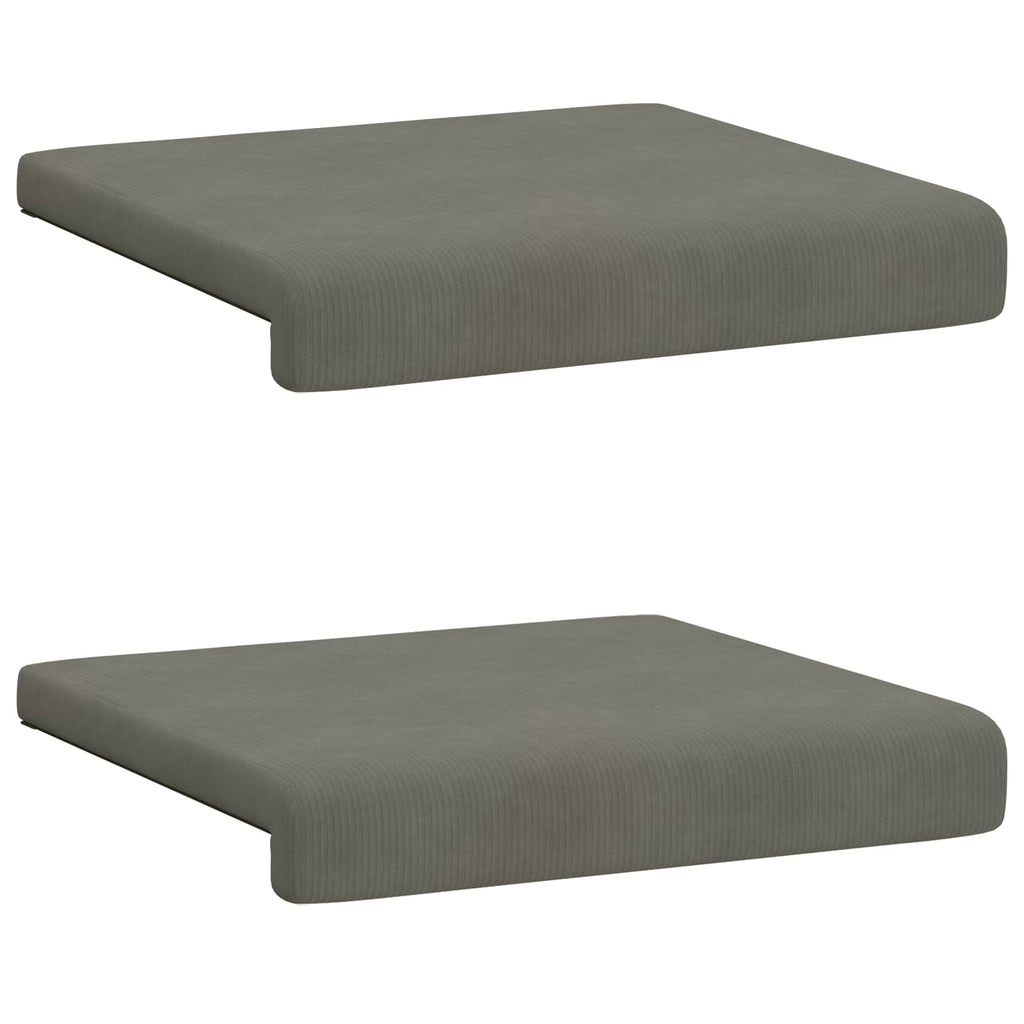 vidaXL Poduszka na ławkę 2 pcs sztruks jasnoszary Głębokość 35 cm