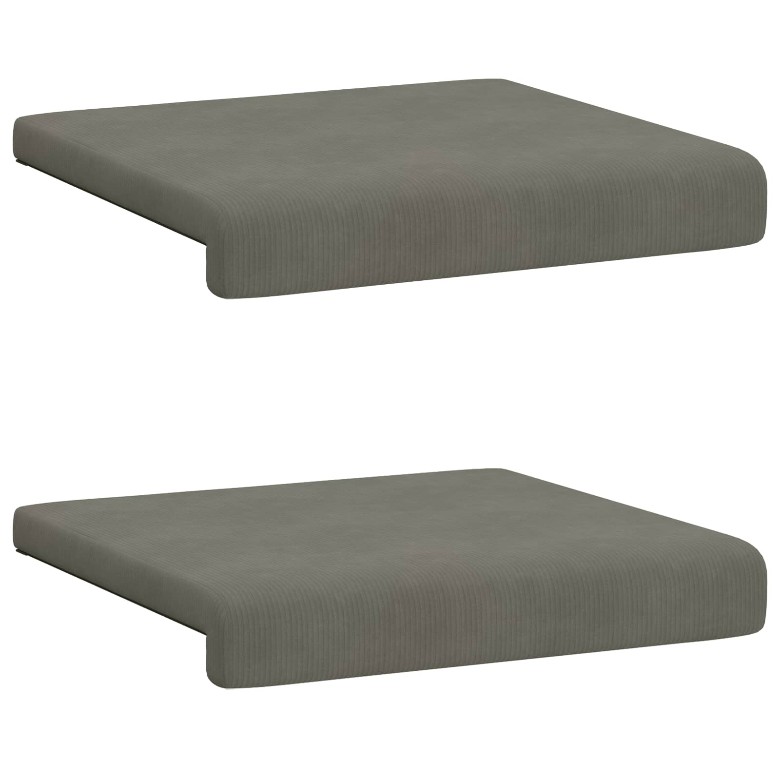 vidaXL Poduszka na ławkę 2 pcs sztruks jasnoszary Głębokość 35 cm