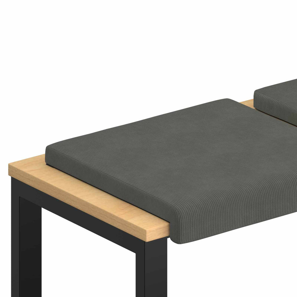 vidaXL Poduszka na ławkę 2 pcs sztruks ciemnoszary Głębokość 35 cm