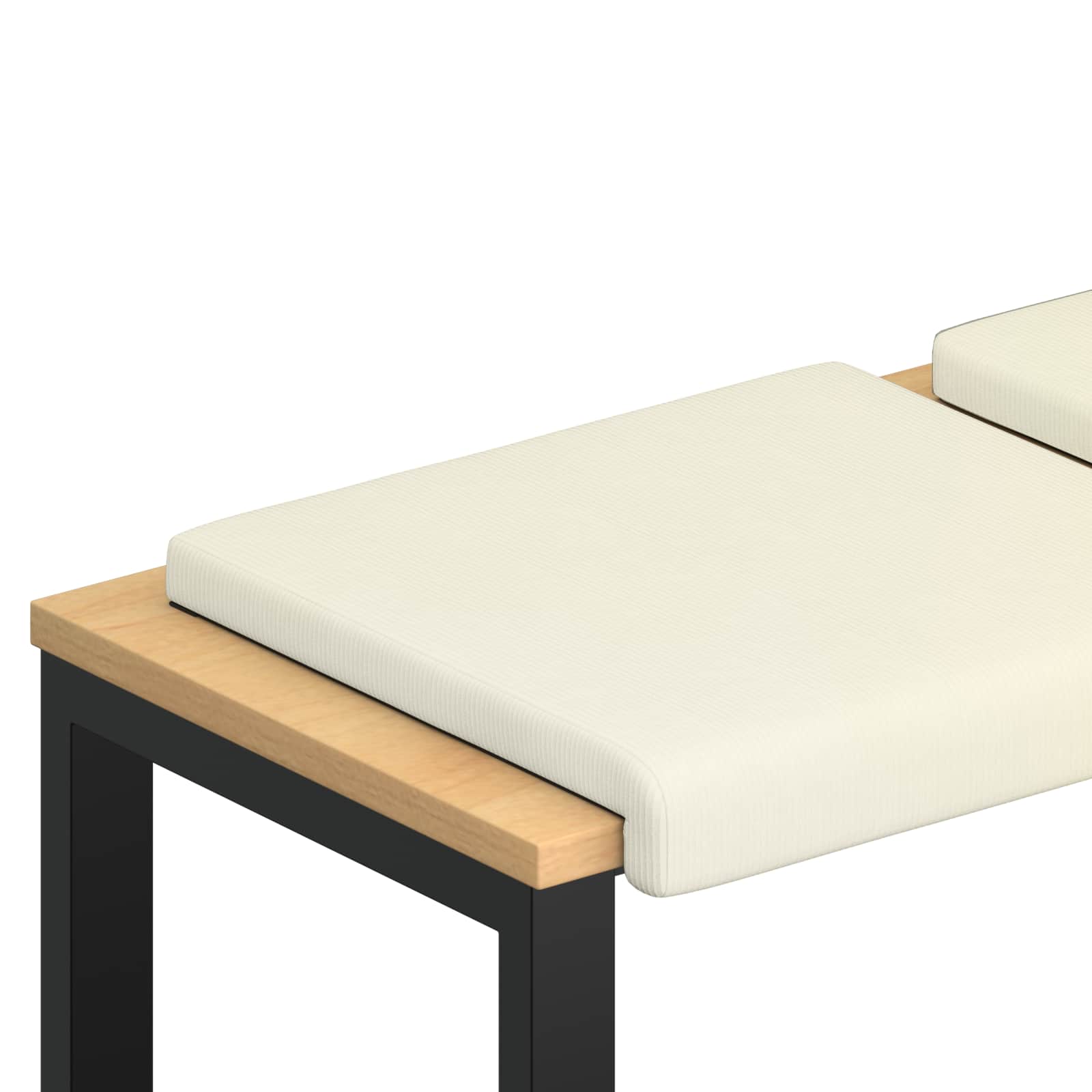 vidaXL Poduszka na ławkę 2 pcs sztruks kremowy Głębokość 35 cm