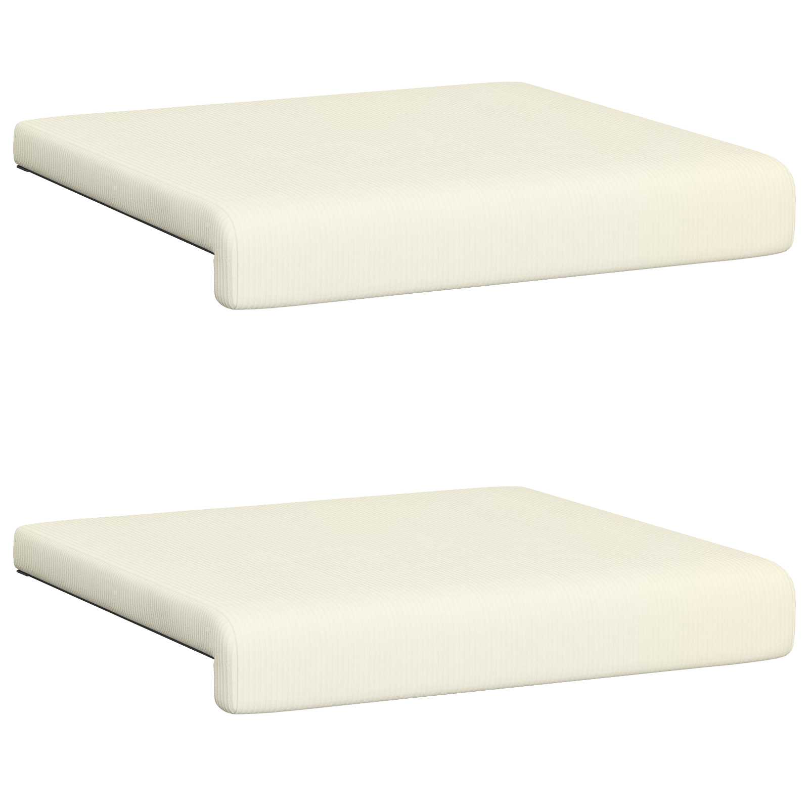 vidaXL Poduszka na ławkę 2 pcs sztruks kremowy Głębokość 35 cm