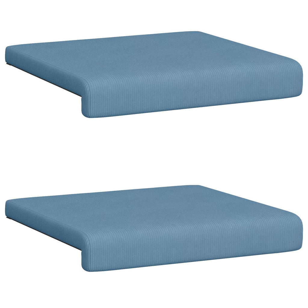vidaXL Poduszka na ławkę 2 pcs sztruks niebieski Głębokość 35 cm