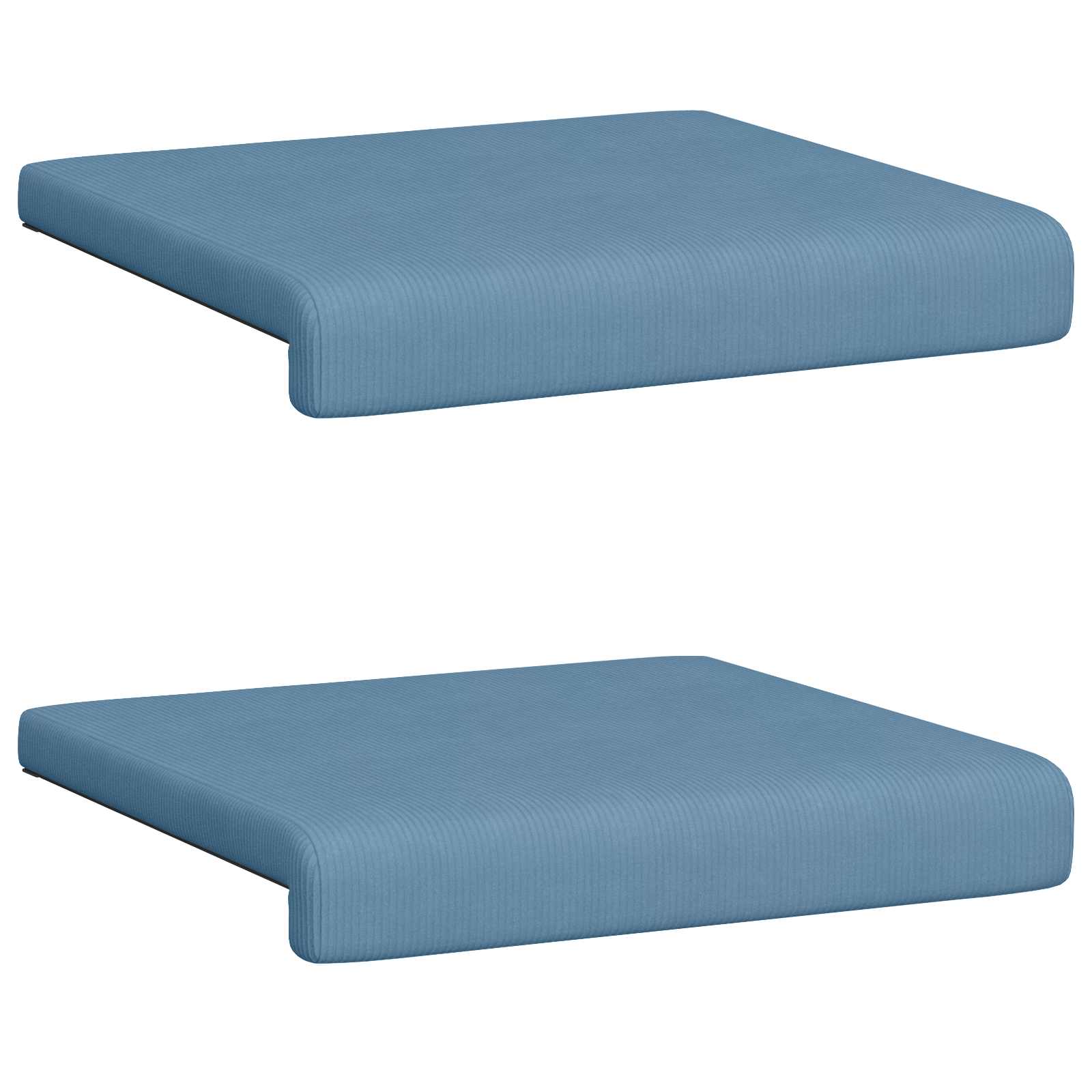 vidaXL Poduszka na ławkę 2 pcs sztruks niebieski Głębokość 35 cm