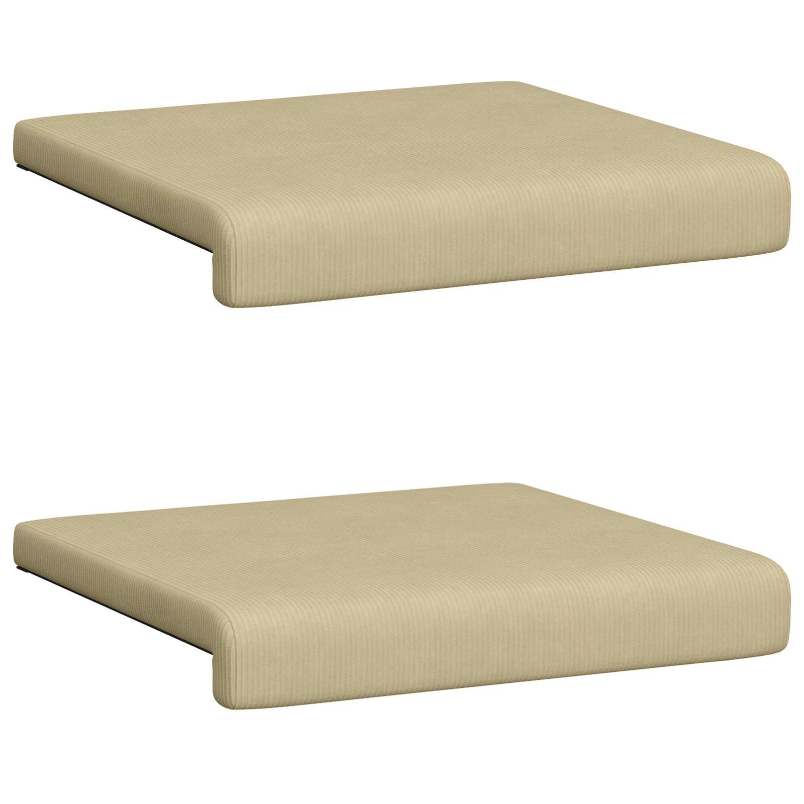 vidaXL Poduszka na ławkę 2 pcs sztruks Szary zielony Głębokość 35 cm