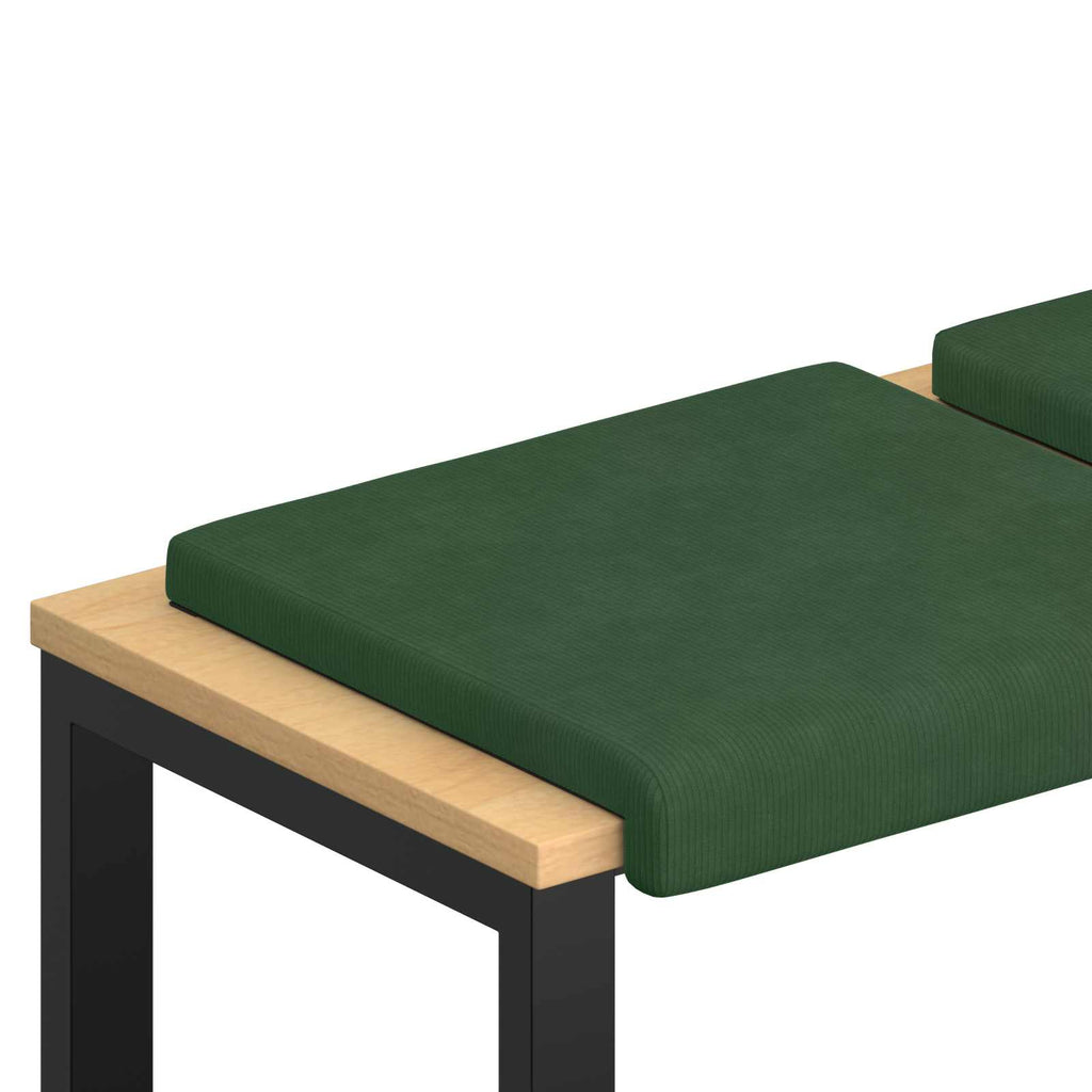 vidaXL Poduszka na ławkę 2 pcs sztruks Ciemnozielony Głębokość 35 cm