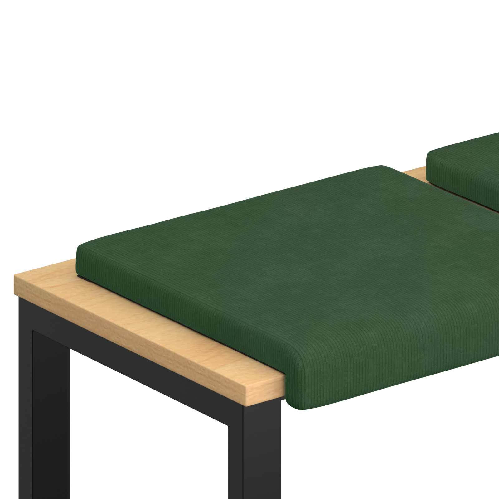 vidaXL Poduszka na ławkę 2 pcs sztruks Ciemnozielony Głębokość 35 cm
