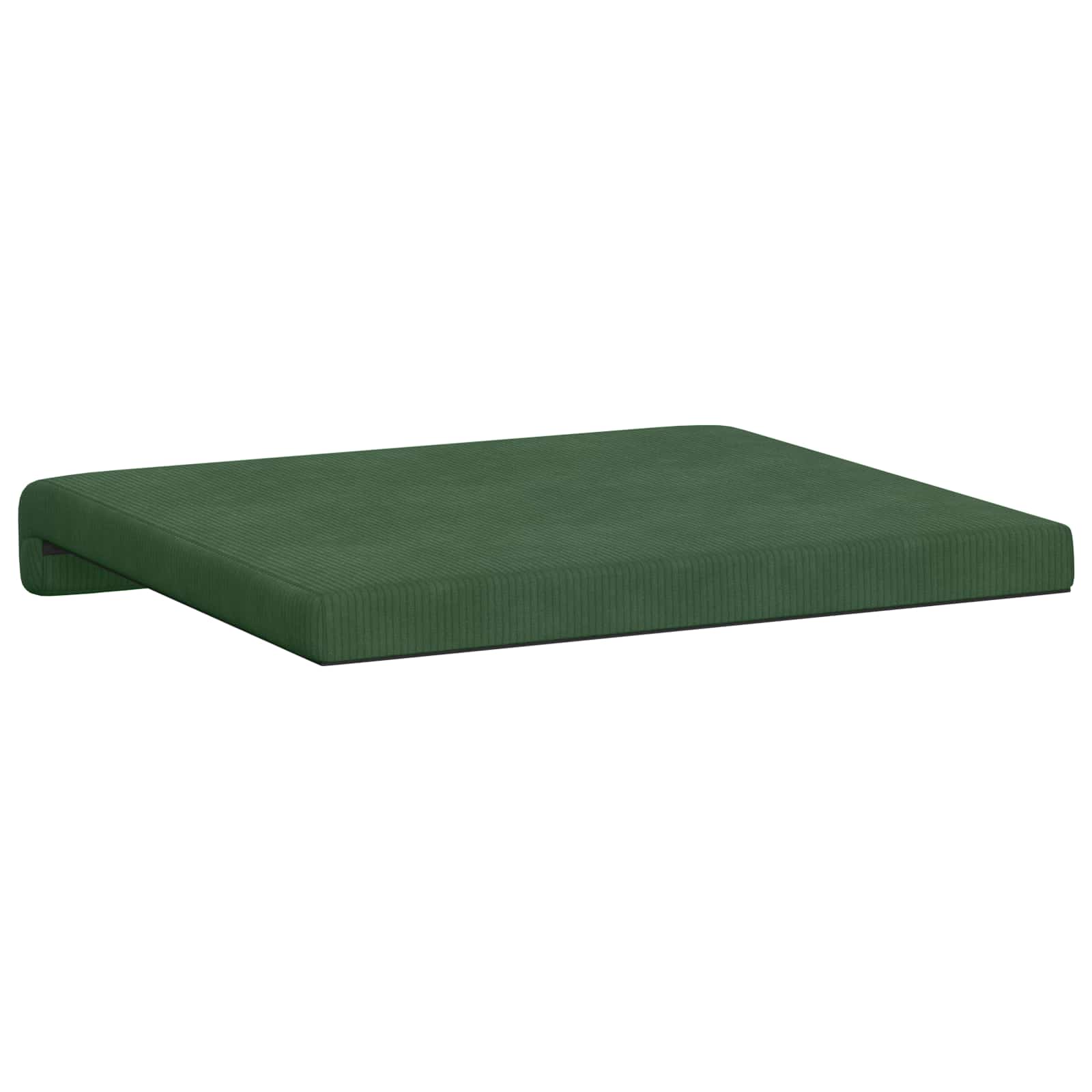 vidaXL Poduszka na ławkę 2 pcs sztruks Ciemnozielony Głębokość 35 cm