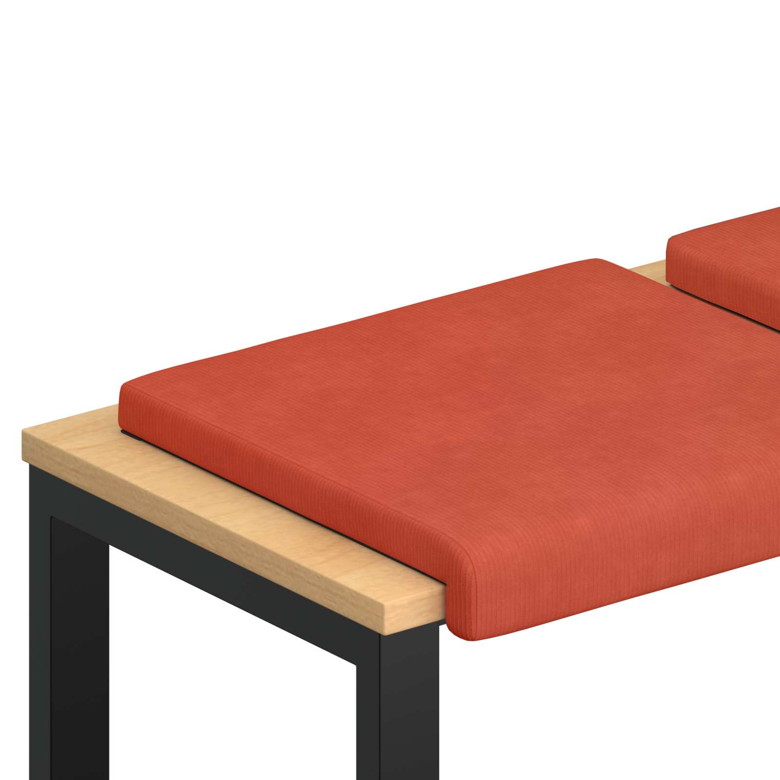vidaXL Poduszka na ławkę 2 pcs sztruks Czerwono-pomarańczowy
