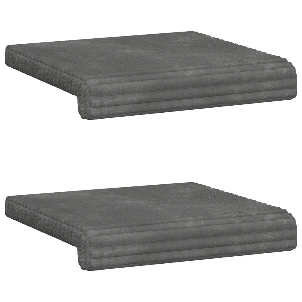 vidaXL Poduszka na ławkę 2 pcs Pluszowy kord jasnoszary