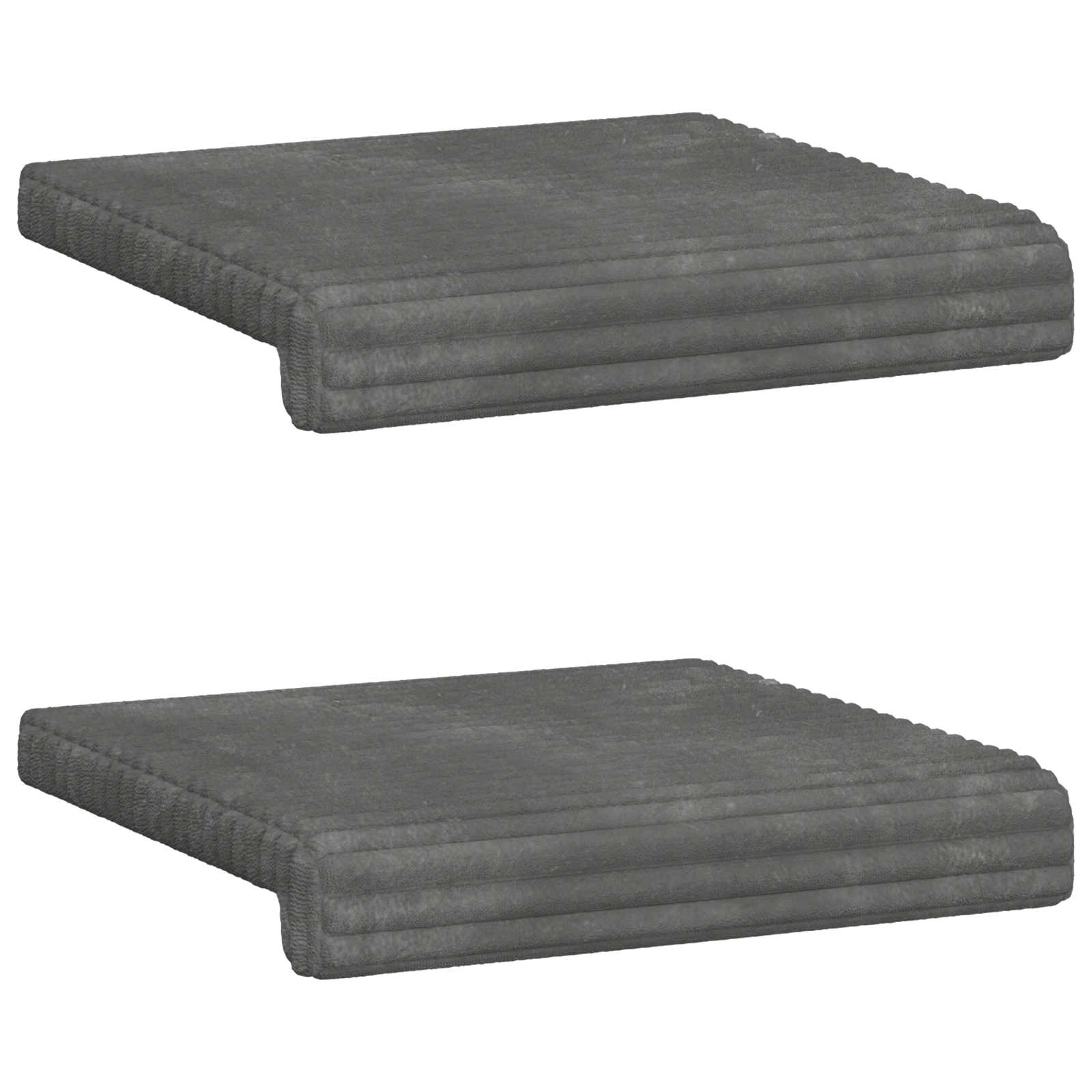 vidaXL Poduszka na ławkę 2 pcs Pluszowy kord jasnoszary