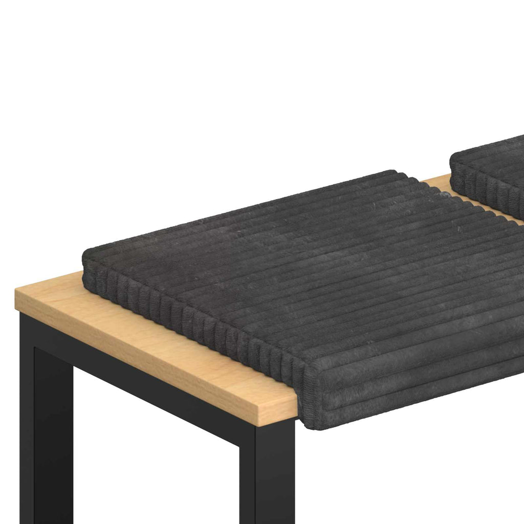 vidaXL Poduszka na ławkę 2 pcs Pluszowy kord ciemnoszary