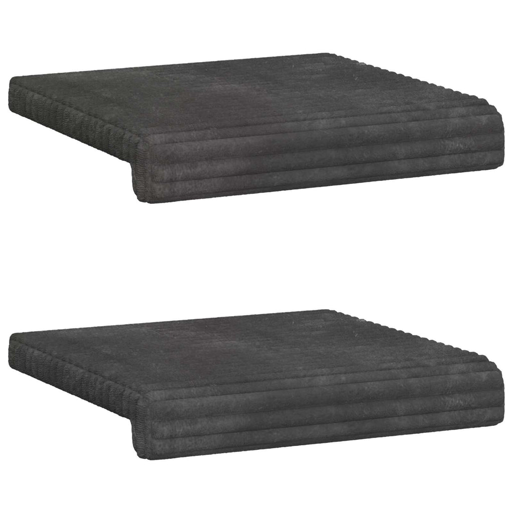 vidaXL Poduszka na ławkę 2 pcs Pluszowy kord ciemnoszary