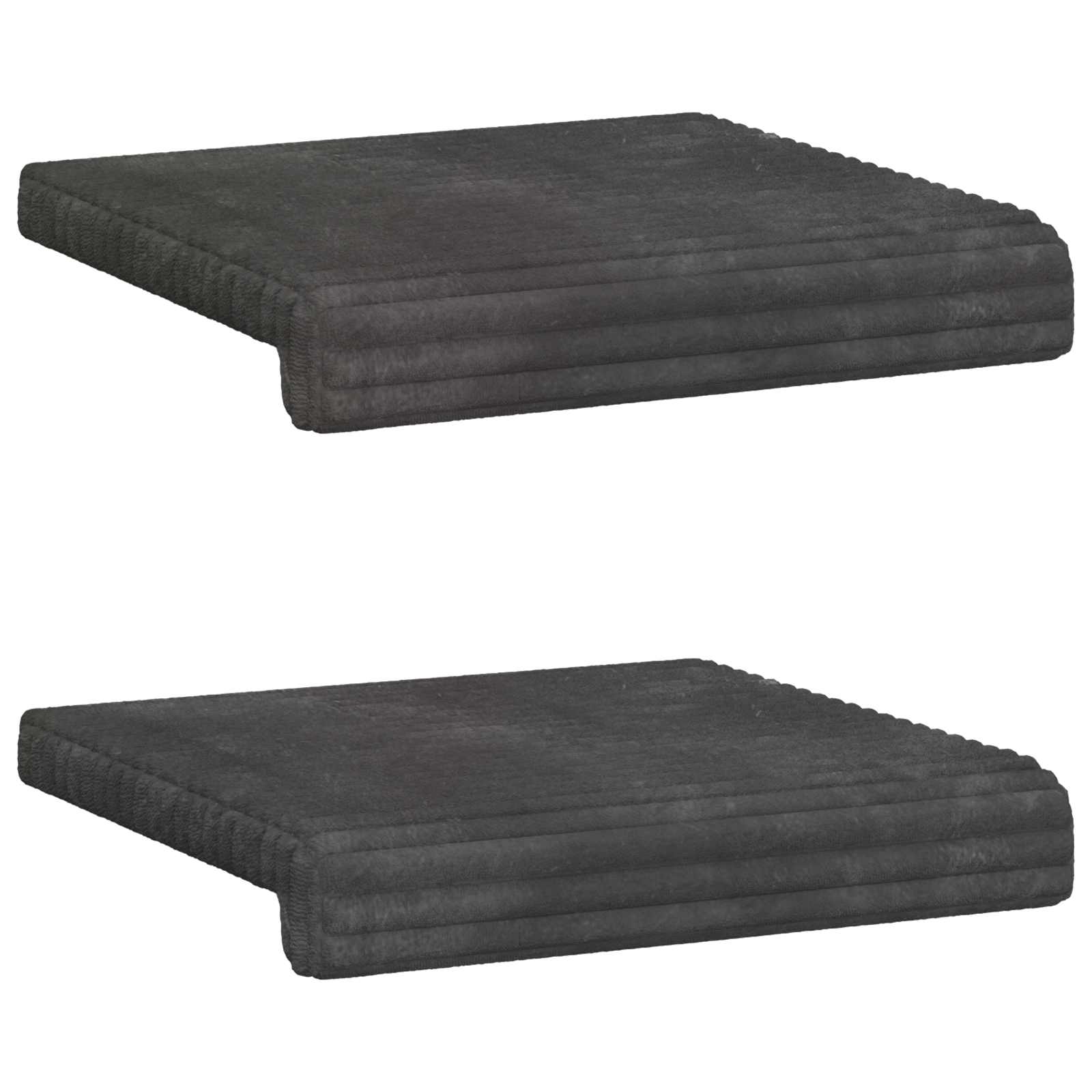 vidaXL Poduszka na ławkę 2 pcs Pluszowy kord ciemnoszary