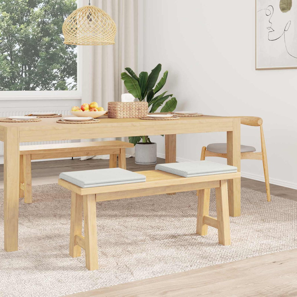 vidaXL Poduszka na ławkę 2 pcs Pluszowy kord kremowy Głębokość 35 cm