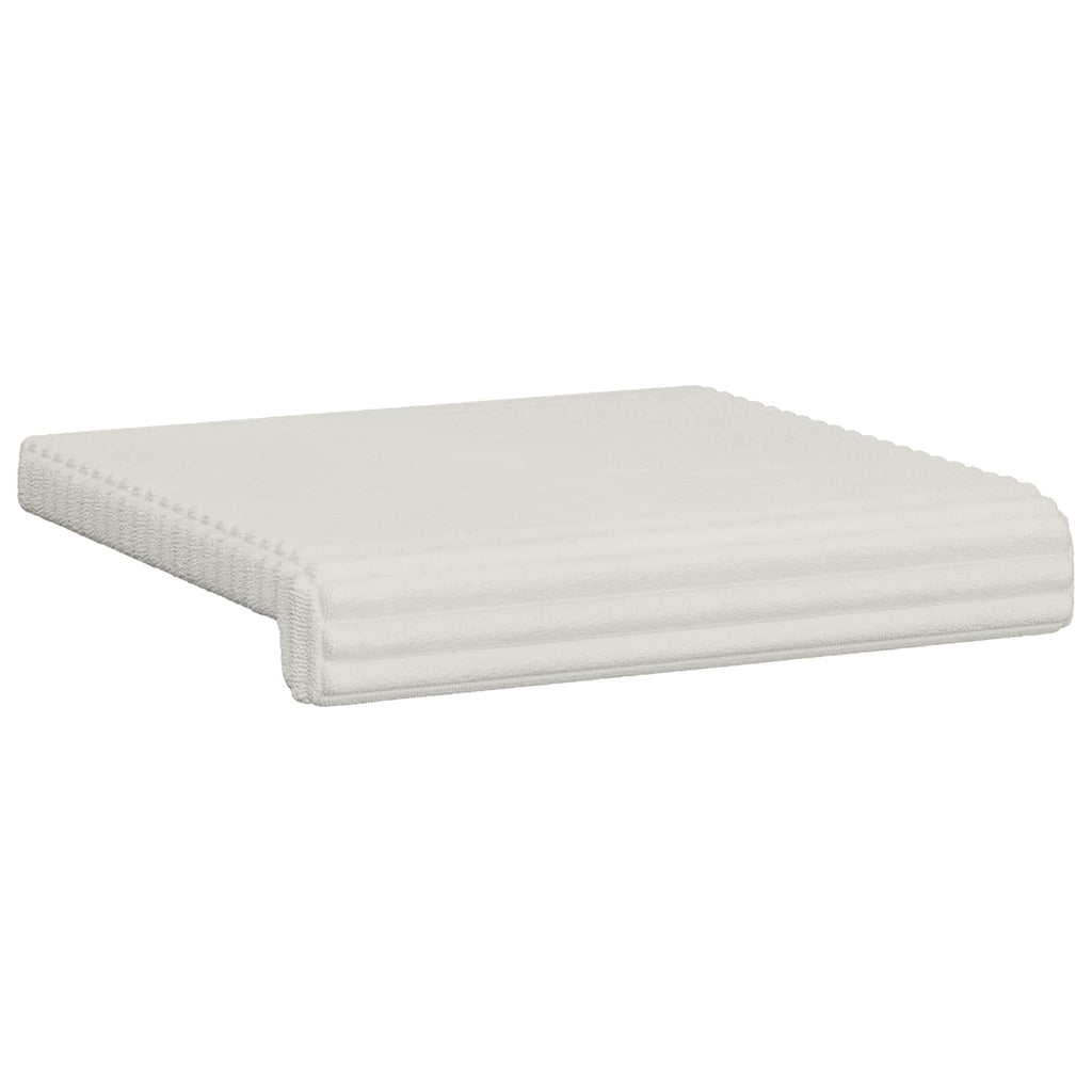vidaXL Poduszka na ławkę 2 pcs Pluszowy kord kremowy Głębokość 35 cm